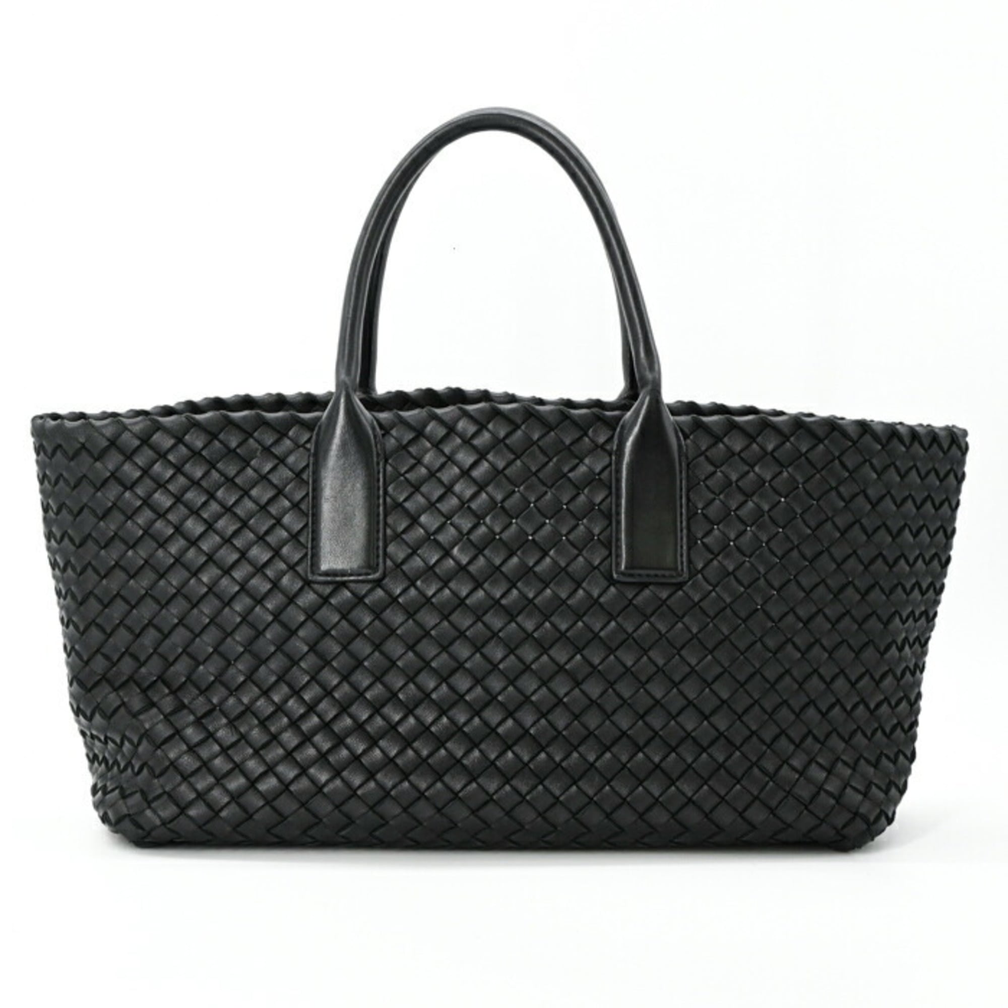 BOTTEGA VENETA Small Cabas Intrecciato Tote Bag, Black, 730297V1OW18425