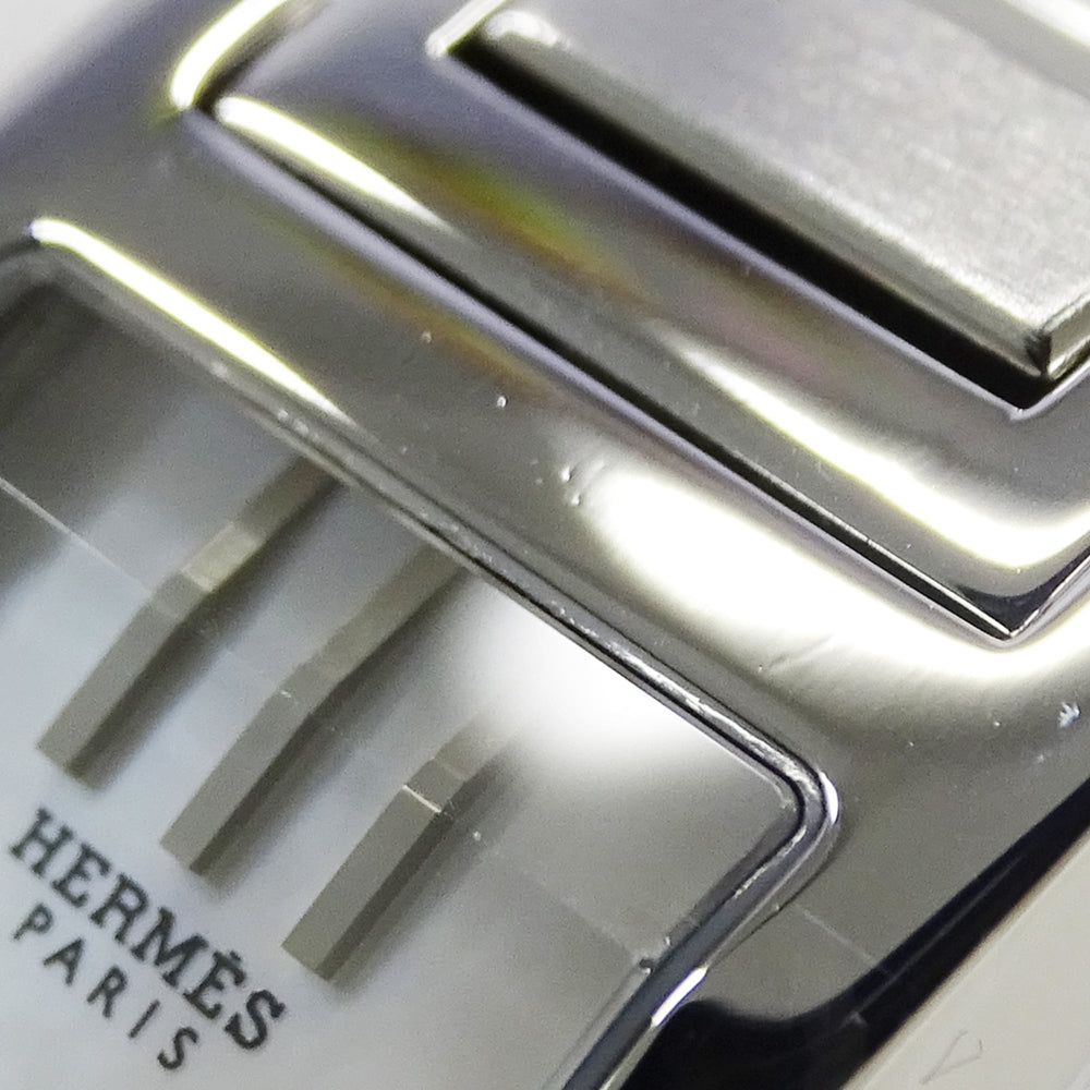 Hermes HERMES Women's Watch, Tandem Shell Quartz, Stainless Steel (SS) TA1.210, Silver, Square, Polished — Good