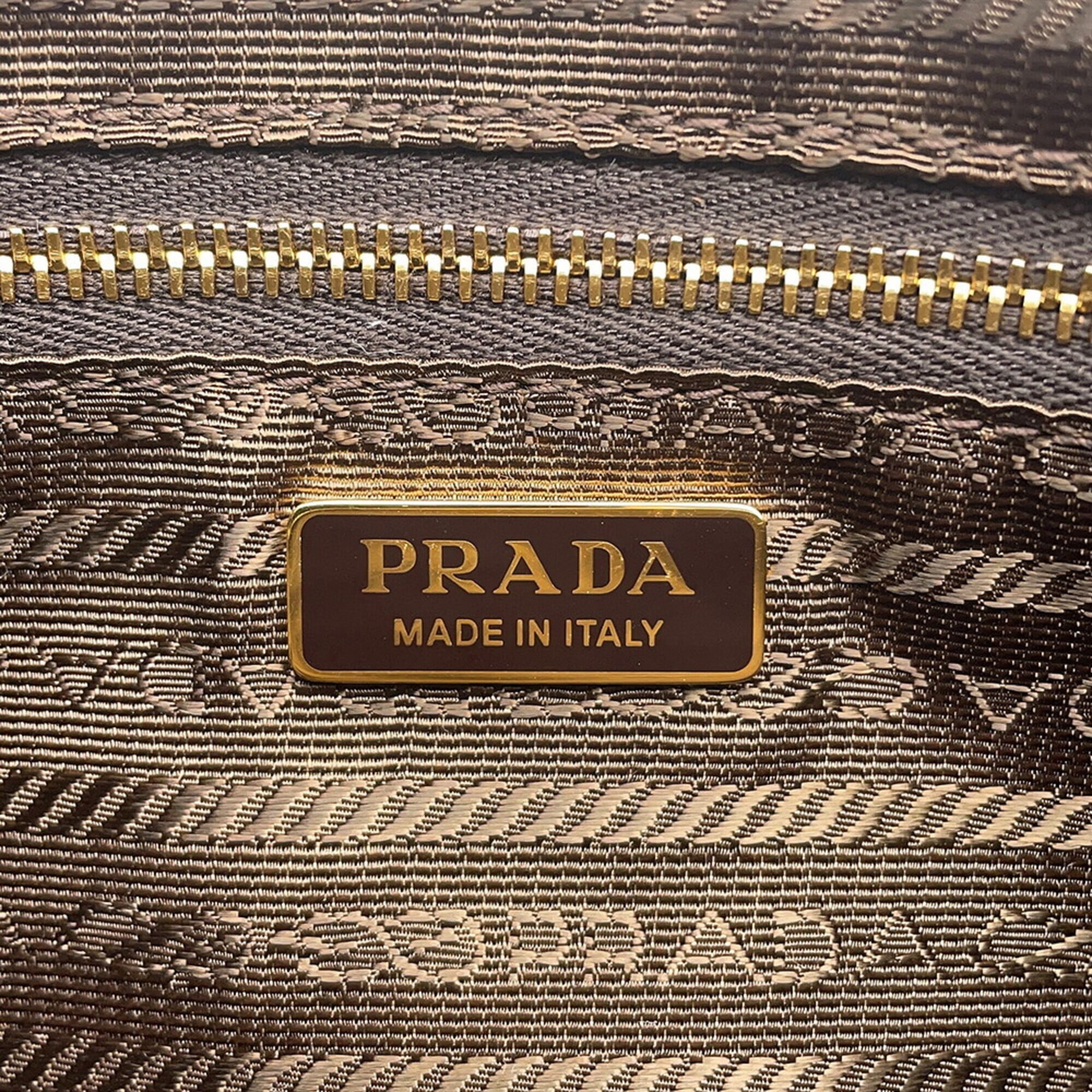 Prada Shoulder Bag Triangle Soft Grain Leather 1BC238 PRADA Handbag — Like New