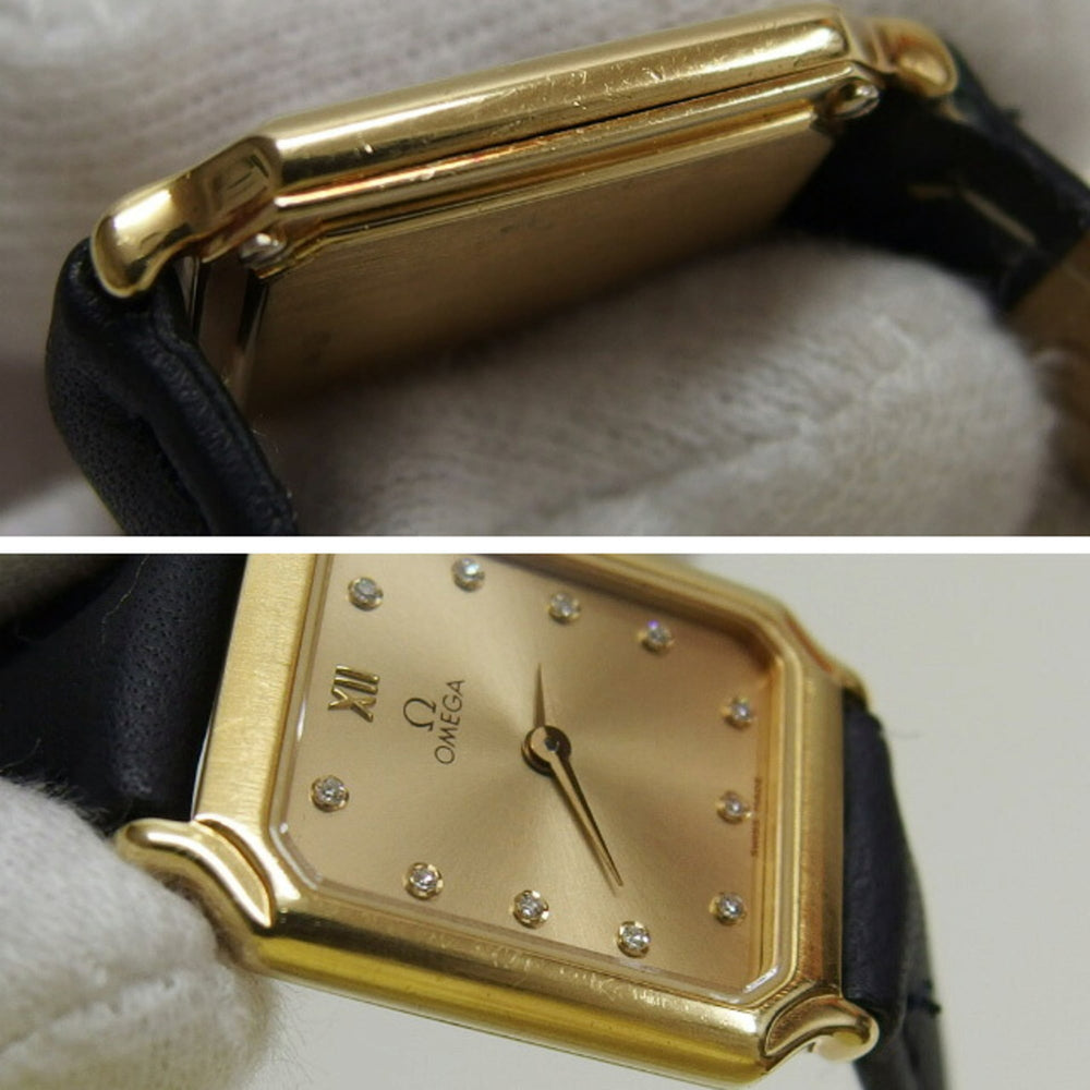 Omega De Ville 11-Diamond Ladies Watch, 18K Yellow Gold — Very Good