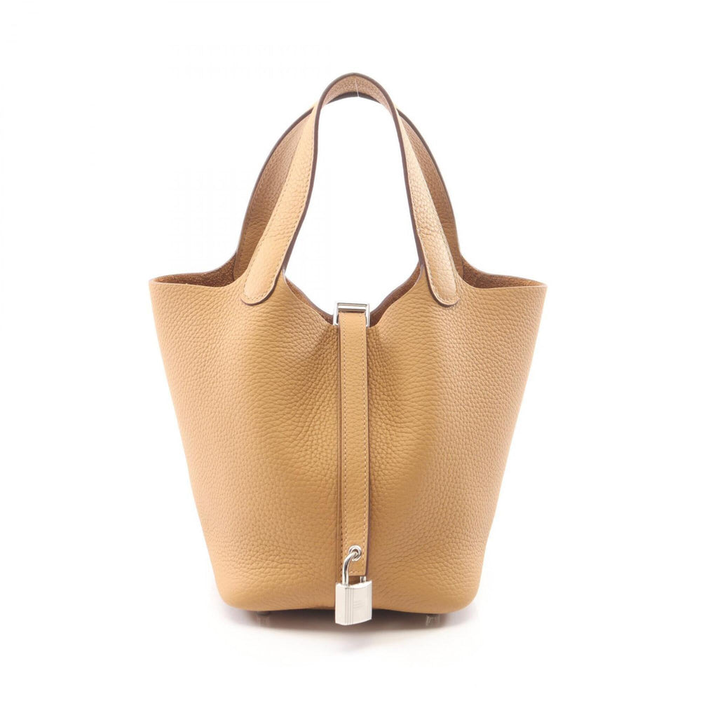 Hermes Picotin Lock PM Biscuit Handbag, Taurillon Clemence Leather, Women's, Beige — New - Store Return