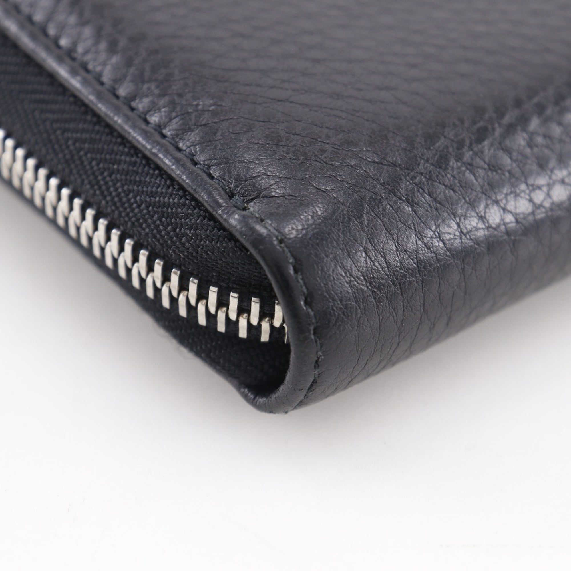 Gucci Sherry Line Long Wallet Interlocking G 308796 Leather Black Zipper Unisex