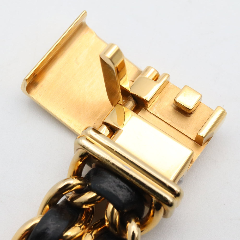 CHANEL Premiere Original Edition Watch, GP (Gold Plated), Leather, Women's, Black, H6951 — Very Good