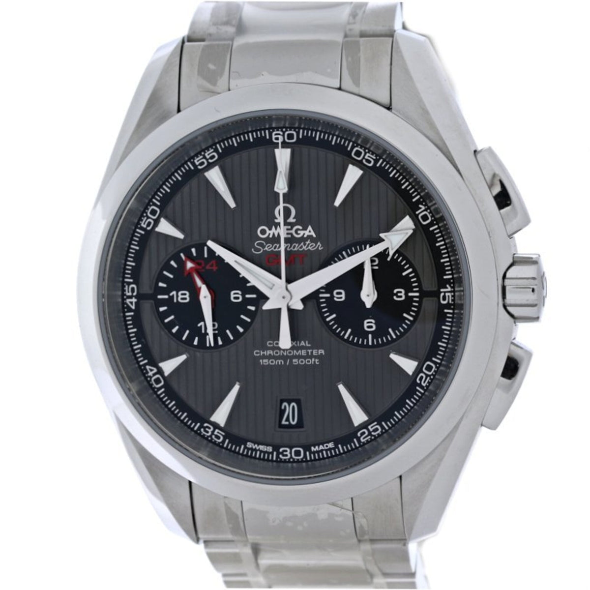 OMEGA Seamaster Aqua Terra 150m Co-Axial Chronometer GMT 231.10.43.52.06.001 Men's Watch Stainless Steel 40480 — New - Store Return