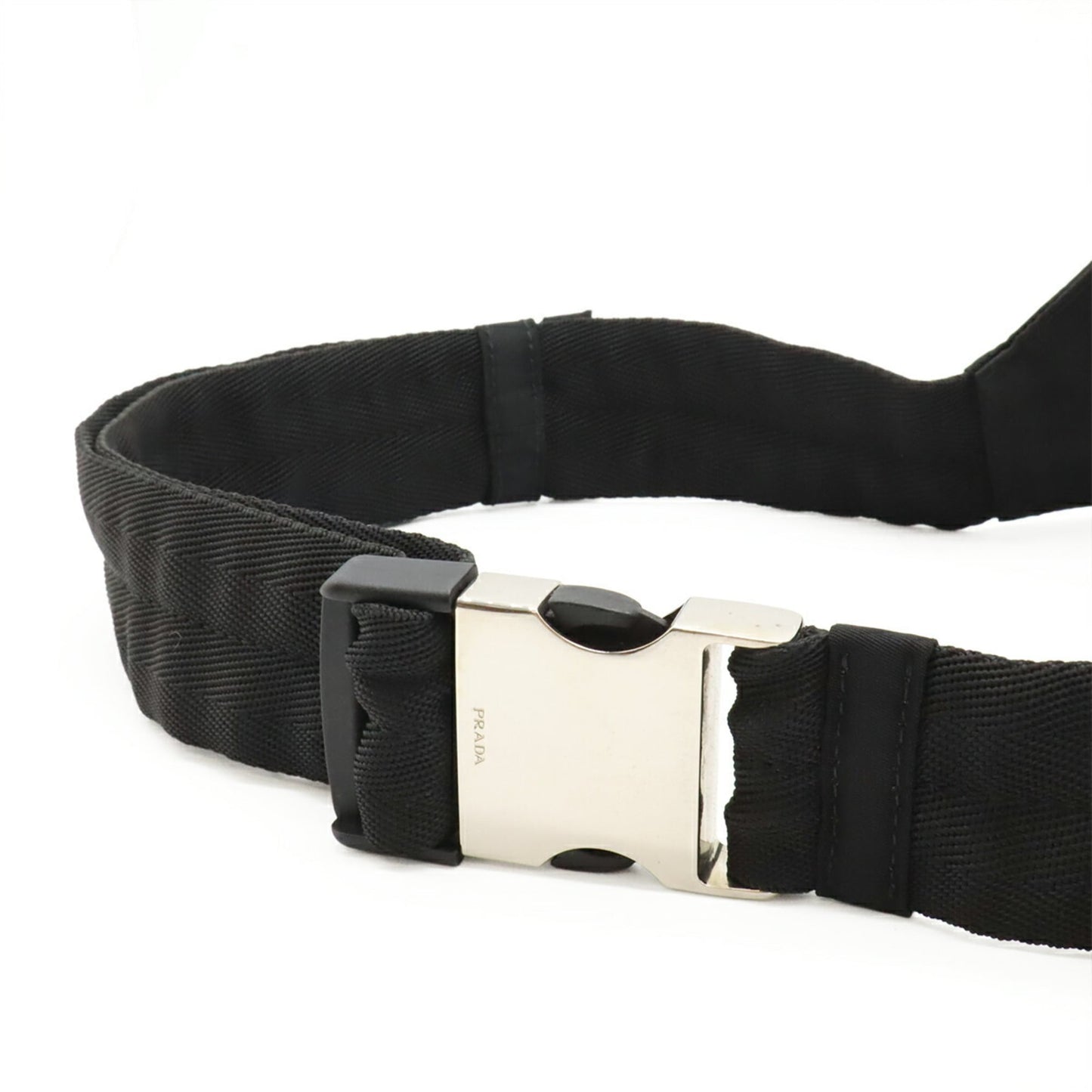 Prada Triangle Waist Pouch Bag, Black Nylon, Purchased at a Japanese Outlet, 2VL001