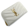 Yves Saint Laurent SAINT LAURENT PARIS Saint Laurent Paris Cassandra Matelasse Coin Case Ivory 753788 Women's