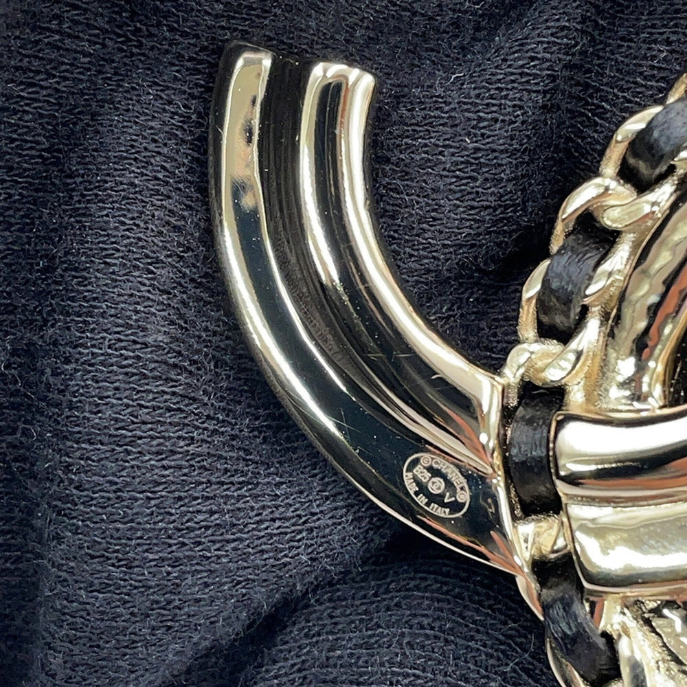 Chanel Brooch, Coco Mark Rhinestone, Faux Pearl, Lambskin, B25V AB8609 CHANEL Brooch BROACH — Like New