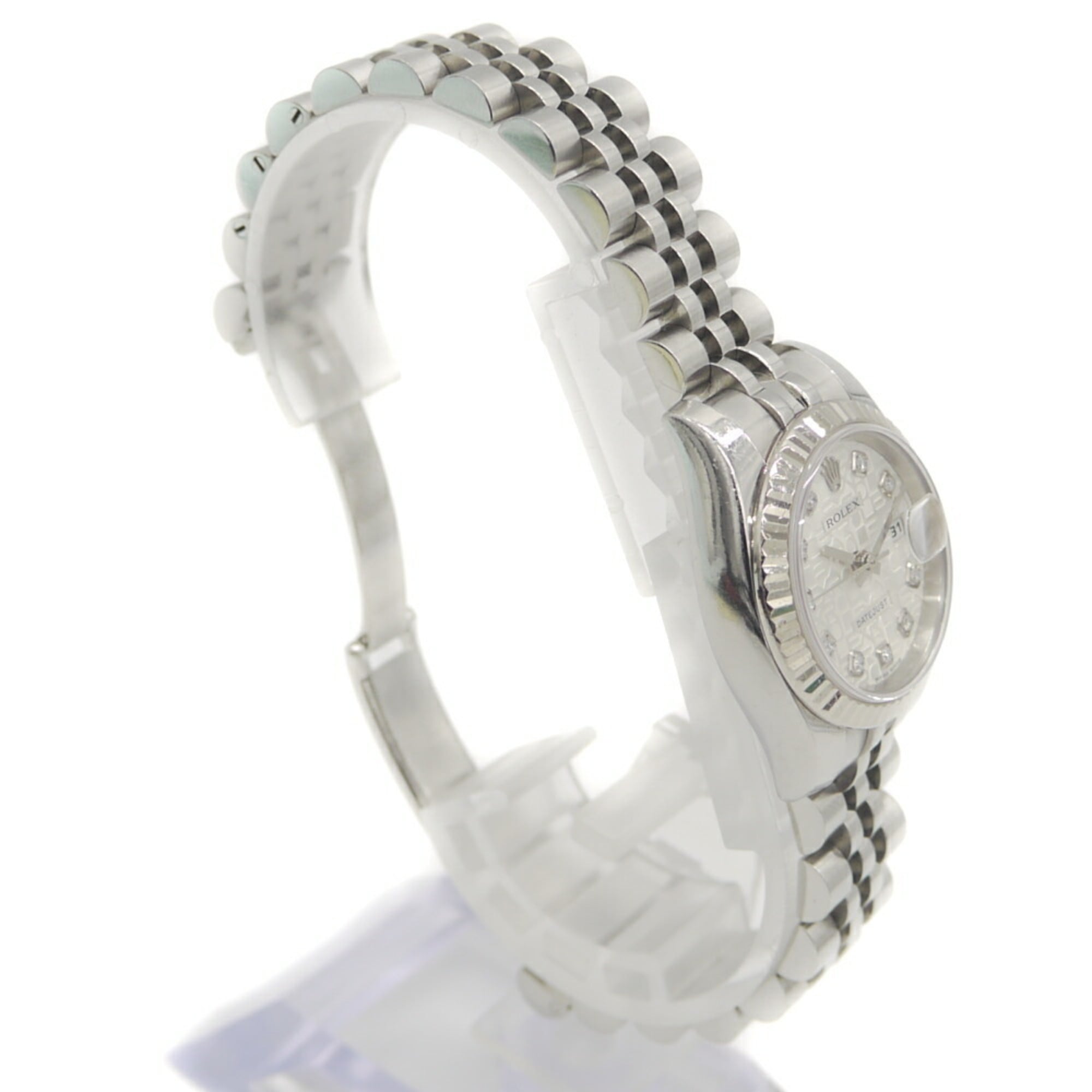 ROLEX Datejust 179174G (D-serial number), Automatic, 10-diamond setting, Computer dial, Ladies' watch — Good