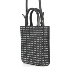 Celine Mini Vertical Cabas Leather Handbag 194372DT2 CELINE 2-way Shoulder Bag Black White — Like New