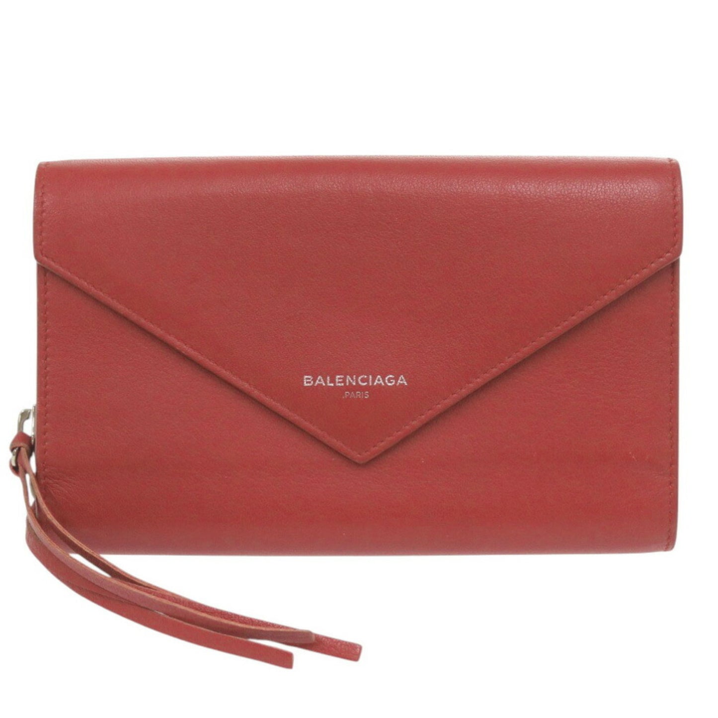 Balenciaga 371661 Calf Leather Red Long Wallet 1553BALENCIAGA
