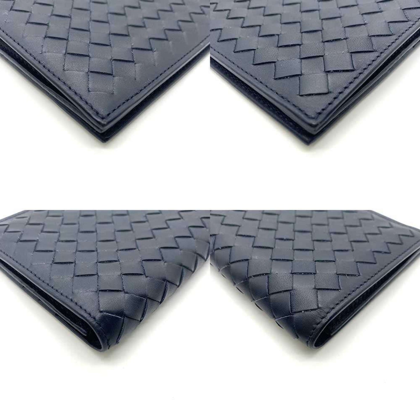 Bottega Veneta Intrecciato Wallet, Navy