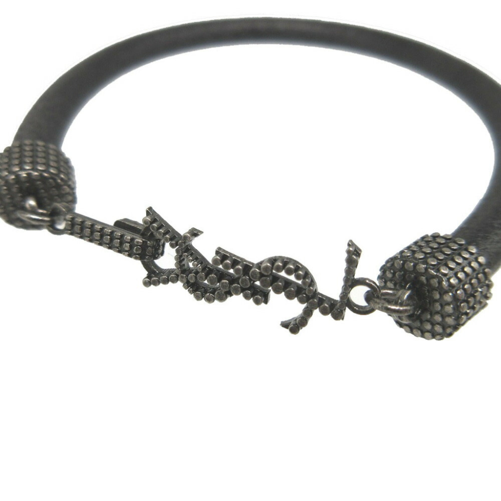 Yves Saint Laurent Saint Laurent Paris Leather Black Bracelet 1380SAINT LAURENT PARIS — Like New