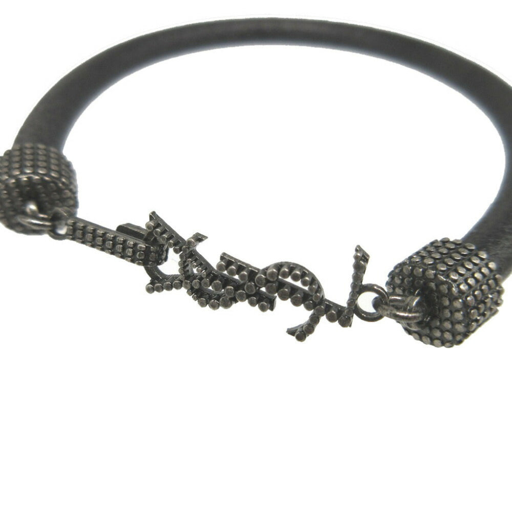 Yves Saint Laurent Saint Laurent Paris Leather Black Bracelet 1380SAINT LAURENT PARIS — Like New