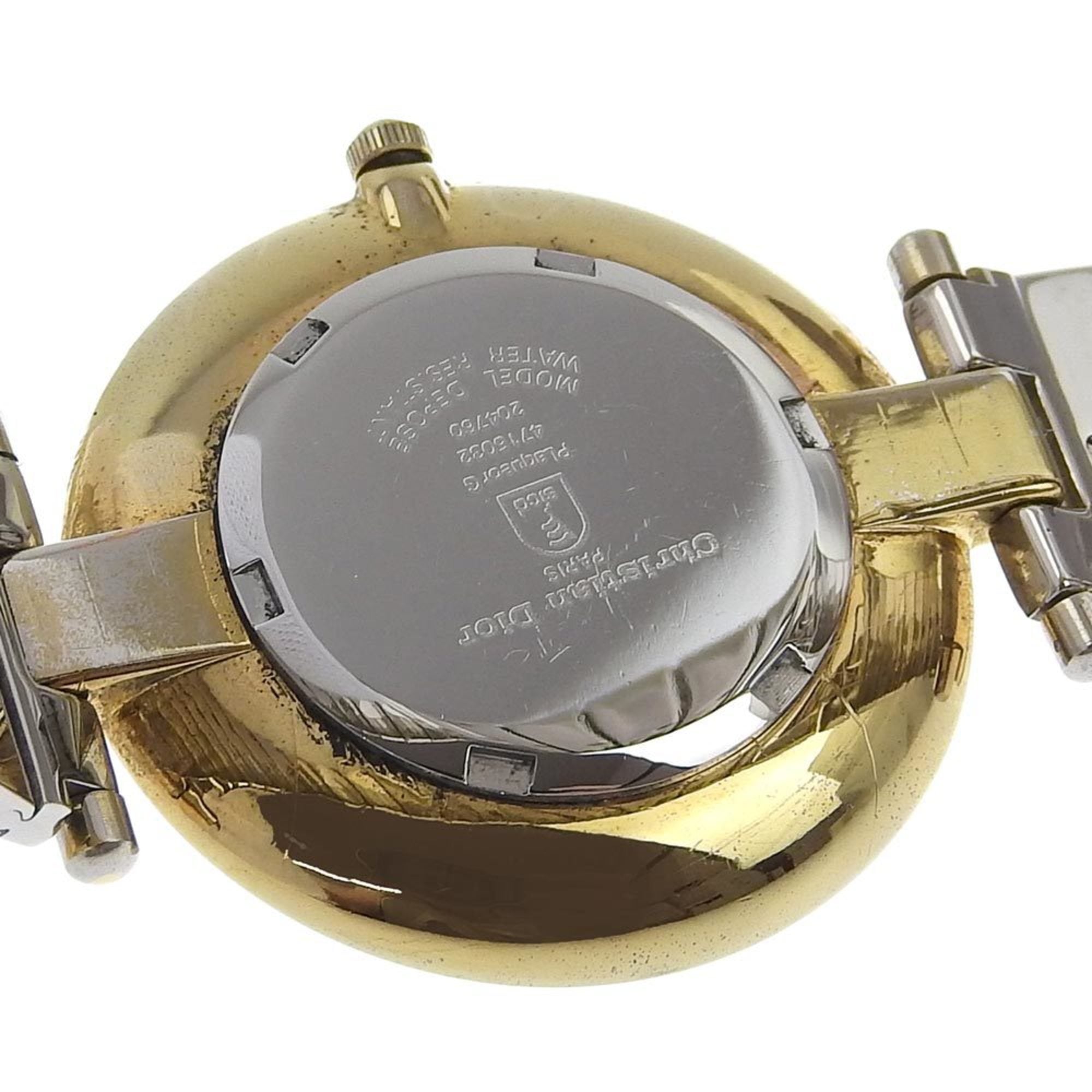 Christian Dior Watch 4715032 Stainless Steel x Gold Plated Quartz Analog Display White Dial Men's — Good