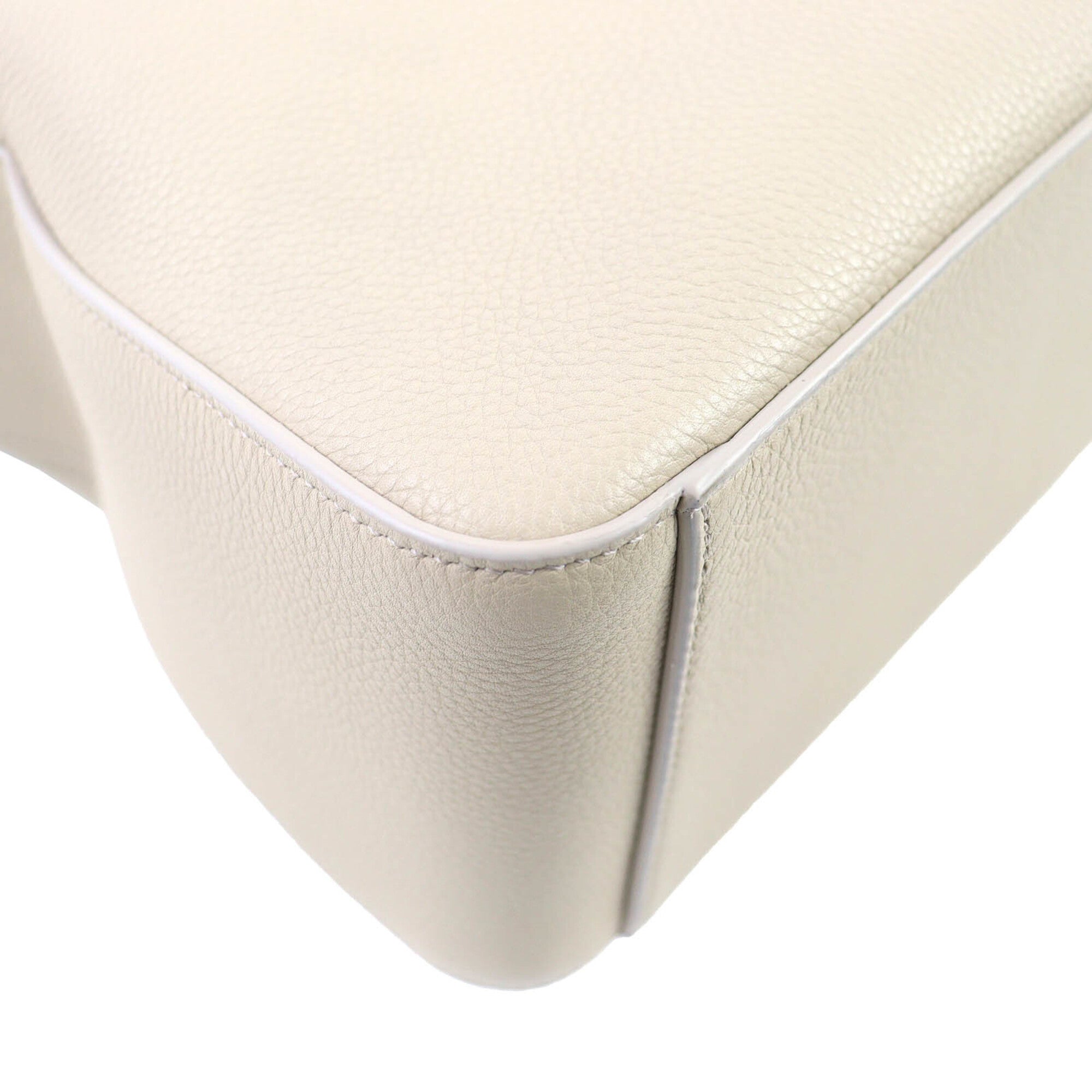 Salvatore Ferragamo FERRAGAMO 219861 Tote Bag M Calf Leather with Clochette, Can be Carried on Shoulder, Light Beige, Comes Dust Bag, Made in Italy, Women's — Like New