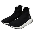Balenciaga Speed Trainer Sneakers, Size 40, Black and White, Rubber Fabric, Men's, BALENCIAGA