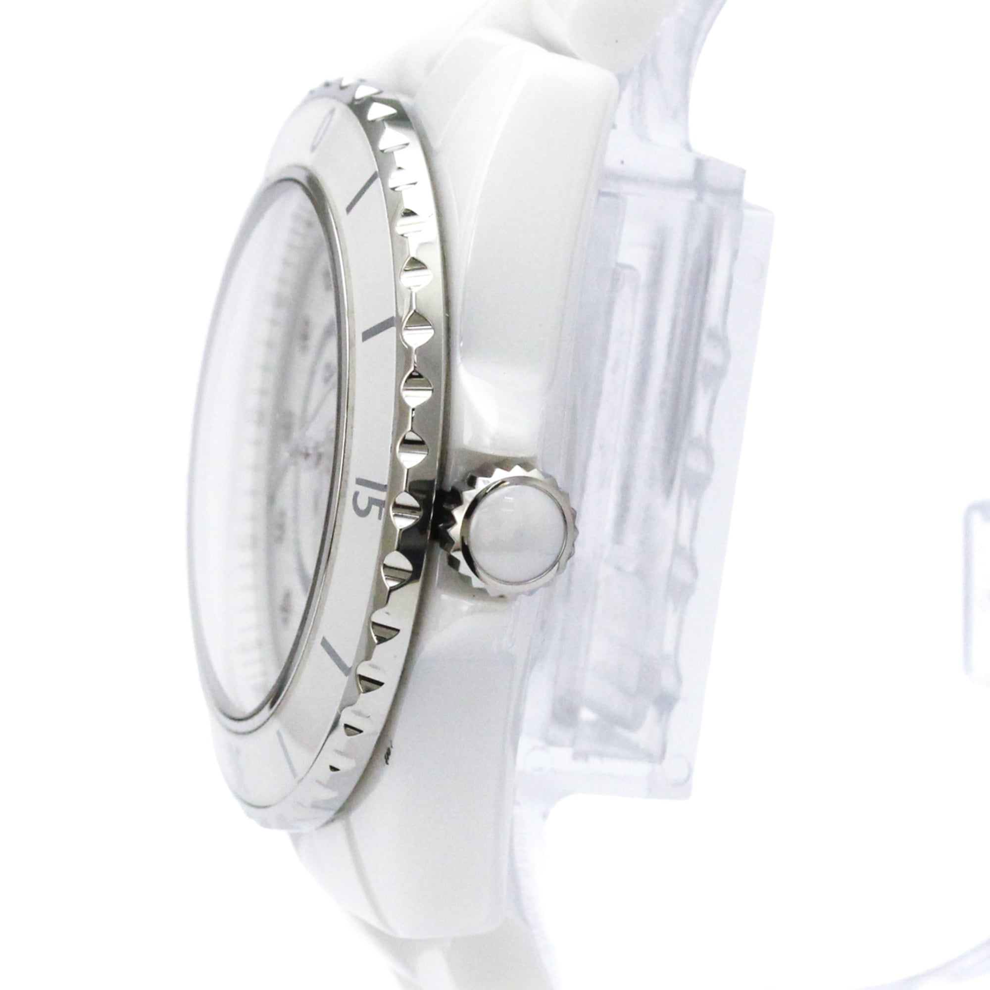 CHANEL J12 Diamond Ceramic Quartz Ladies Watch H5703 Polished — Very Good