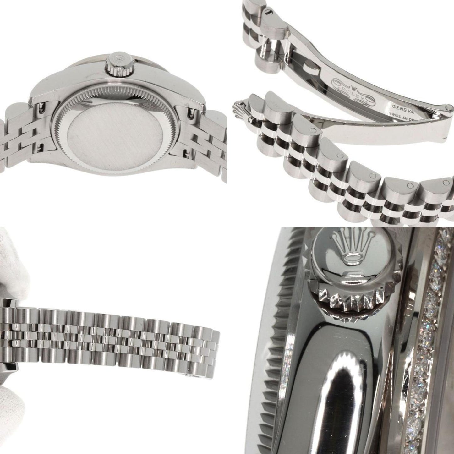 Rolex 179384G Datejust 10P Diamond Watch Stainless Steel SS Ladies ROLEX