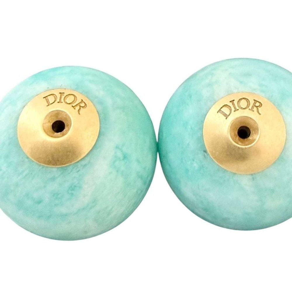 Christian Dior Dior Women's Tribal Earrings, Turquoise Blue — Like New
