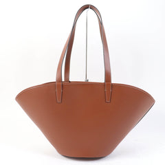 CELINE Cuir Triomphe Coufun Medium Tote Bag in Tan Smooth Calfskin (196953DU3.04LU) with Dust Bag, Made Italy, Women's — Like New