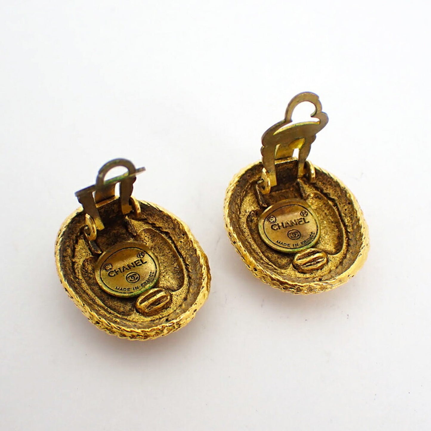 CHANEL Gold Coco Mark Earrings