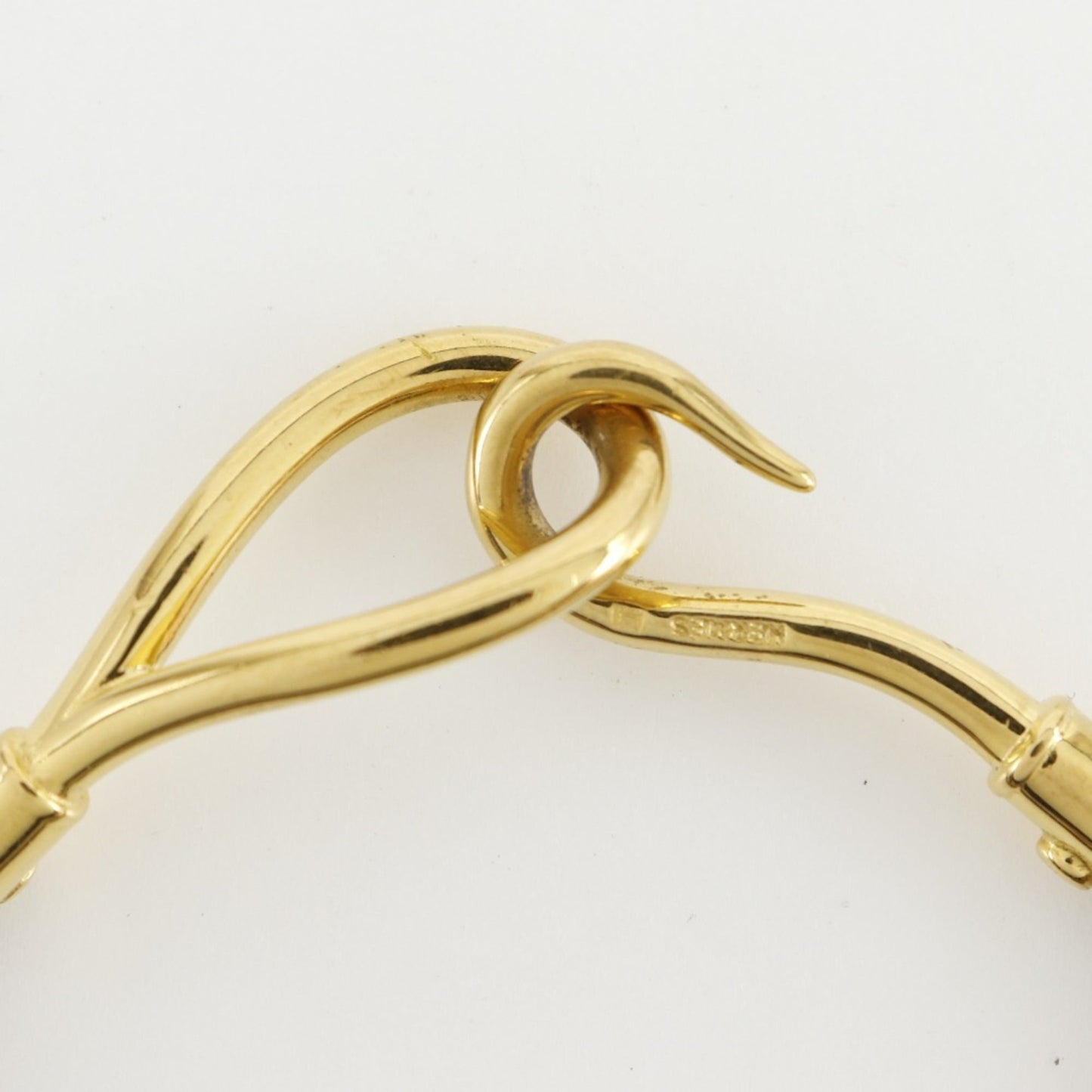 Hermes HERMES Jumbo Bracelet Gold Plated x Leather Approx. 9.6g Bless Women's