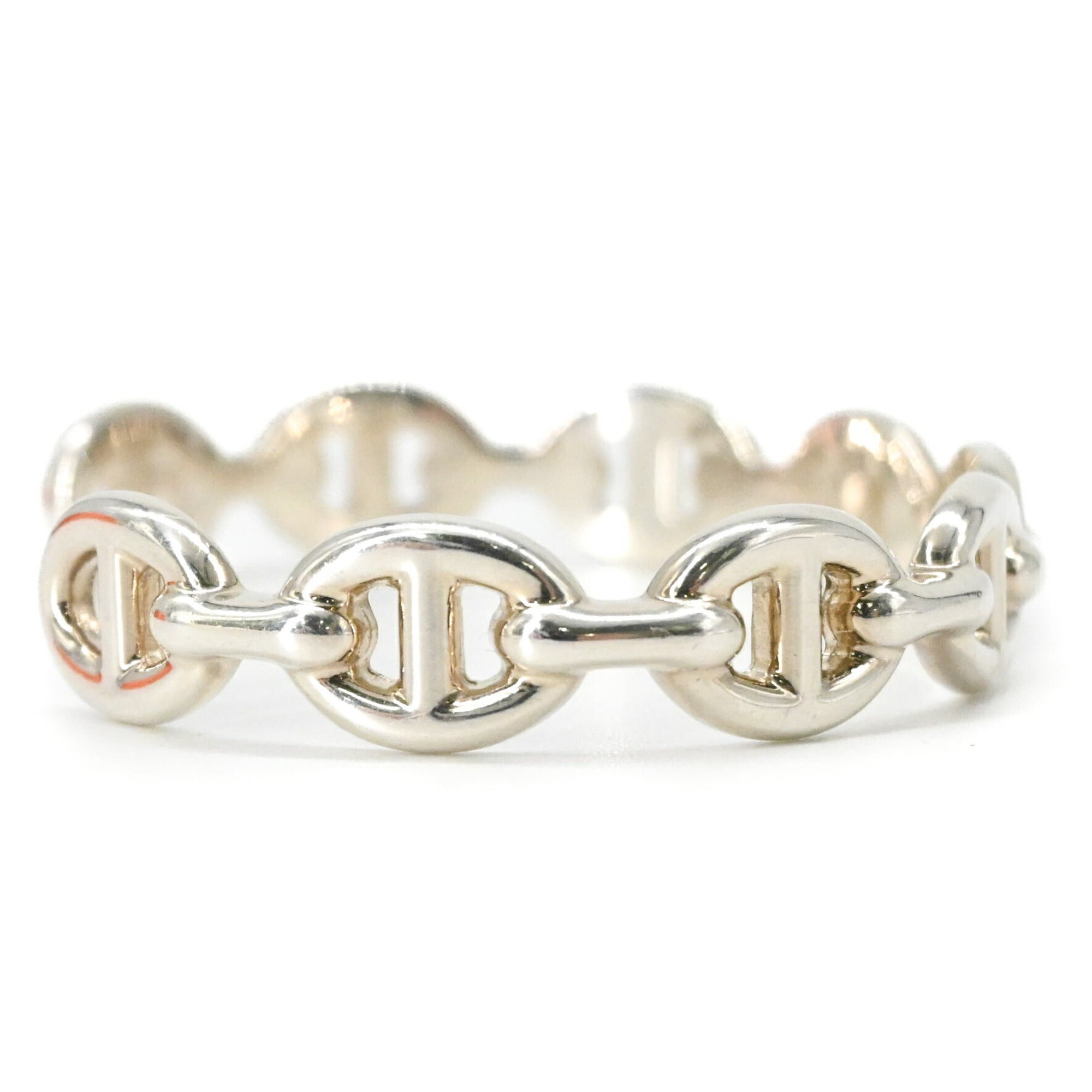HERMES Chaine d'Ancre Enchainée Bangle Bracelet for Women, Silver SV925 #15 SH — Like New