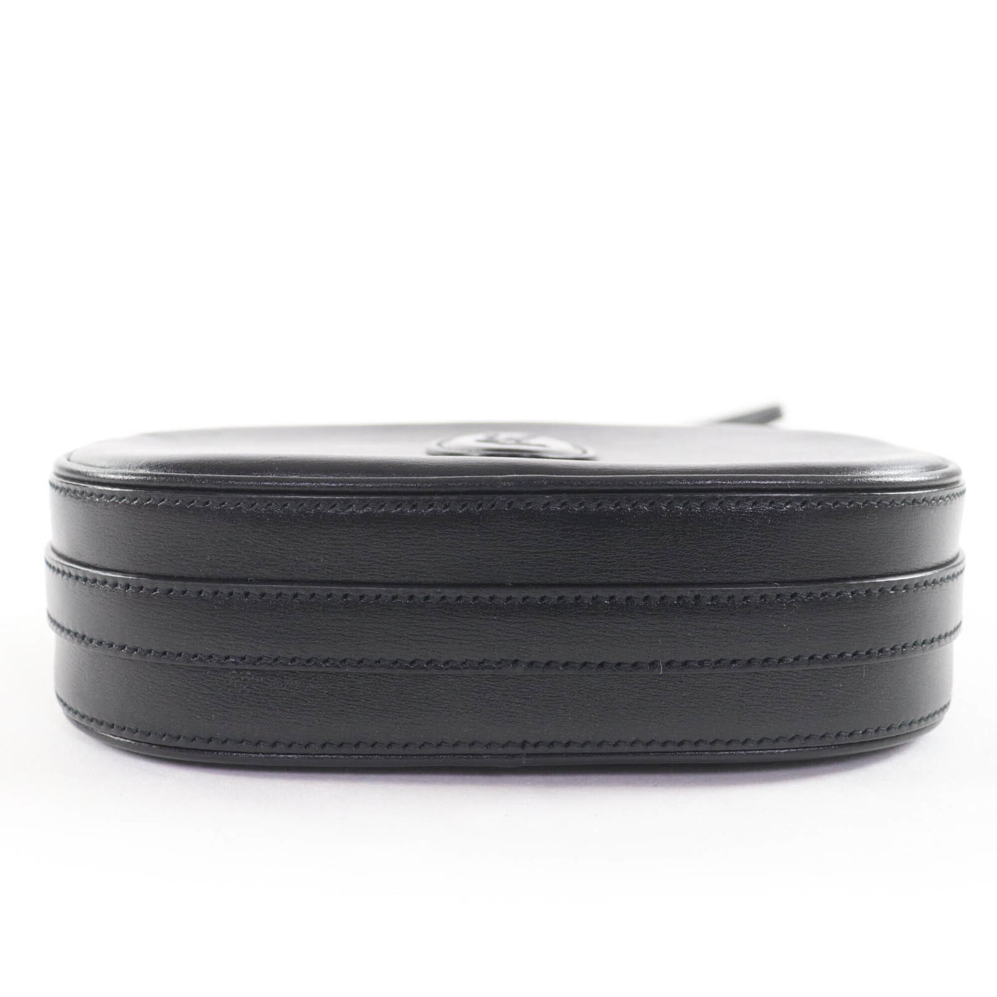 SAINT LAURENT 582673 YSL Logo Camera Bag Leather Shoulder Black Made in Italy Women's — Like New