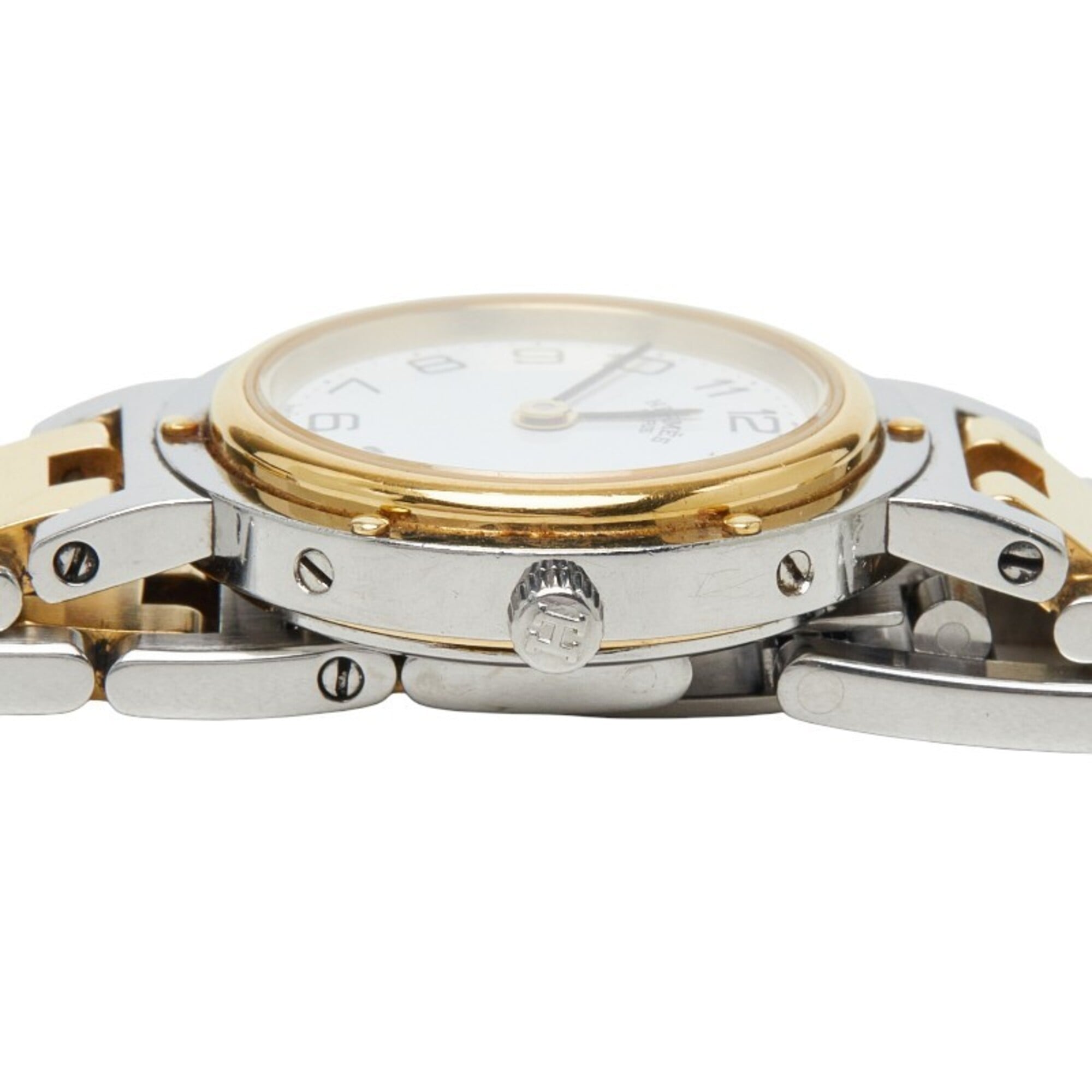 Hermes Clipper Watch CL4.220 Quartz White Dial Stainless Steel Women's HERMES — Good