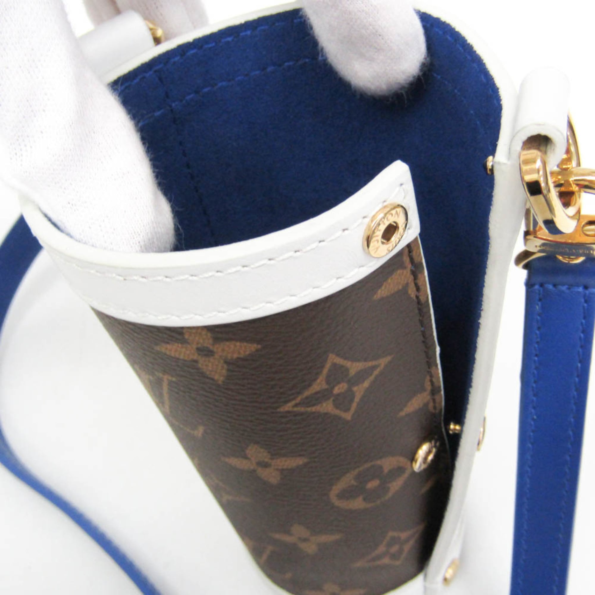Louis Vuitton Monogram NBA Collaboration Flask Holder GI0565 Men,Women Shoulder Bag Blue,Brown,White — Like New