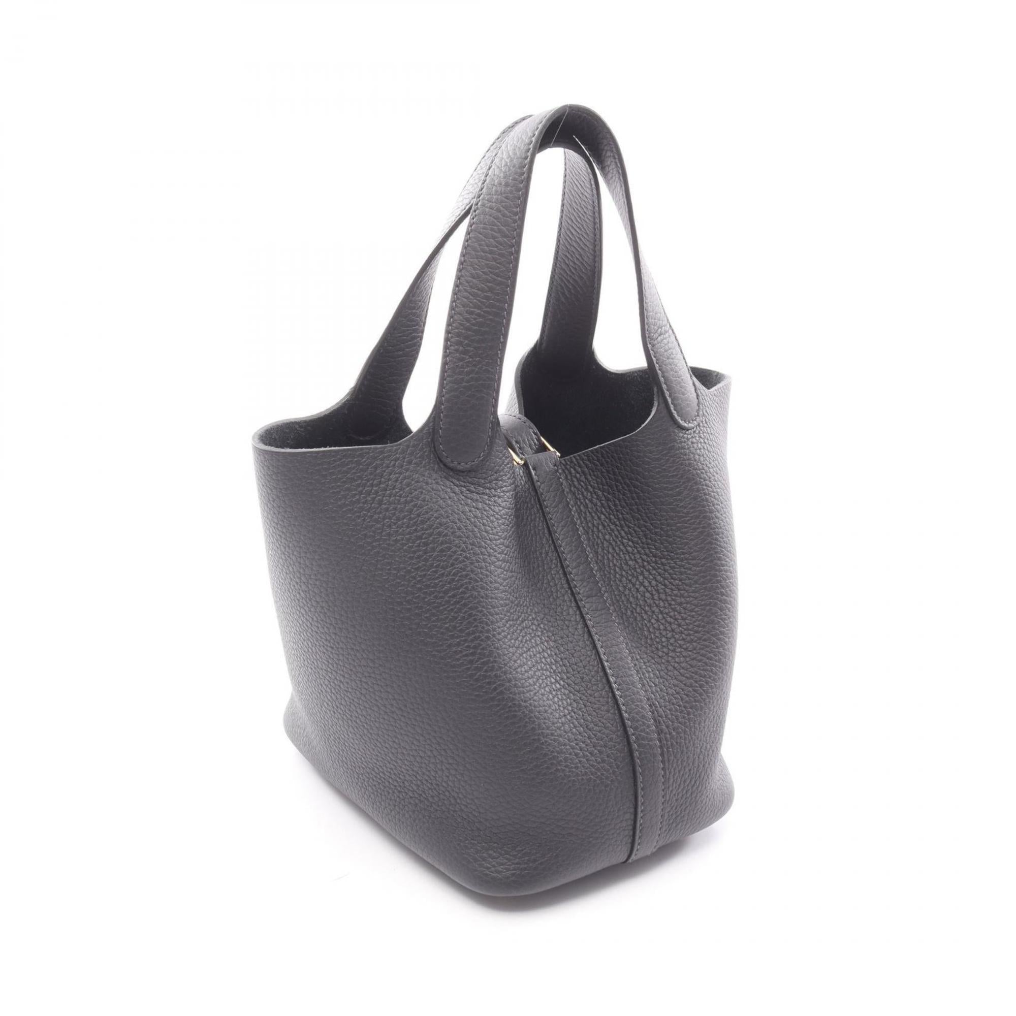 Hermes Picotin Lock PM Handbag, Leather, Taurillon Clemence Women's, Navy Blue — New - Store Return