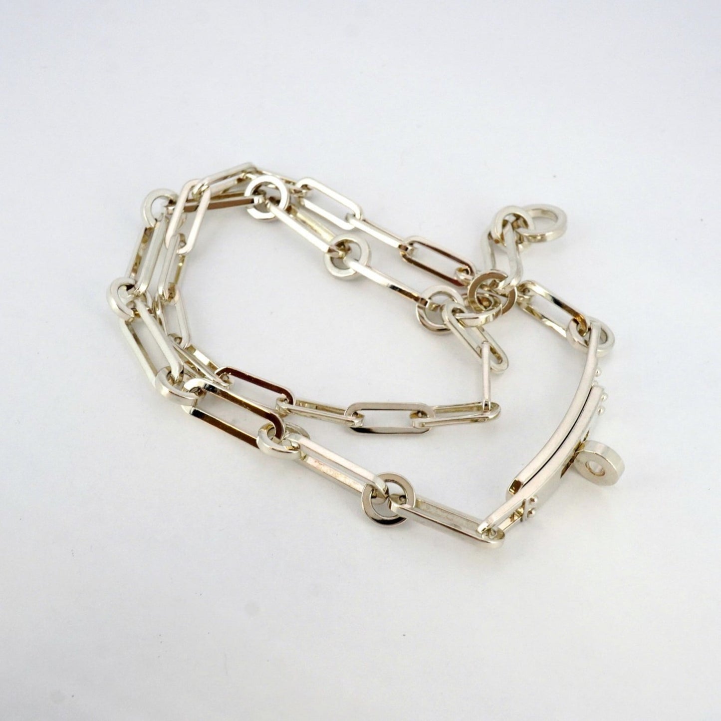 Hermes Hermès Kelly Chaine Double Tour Bracelet in 925 Sterling Silver for Men and Women