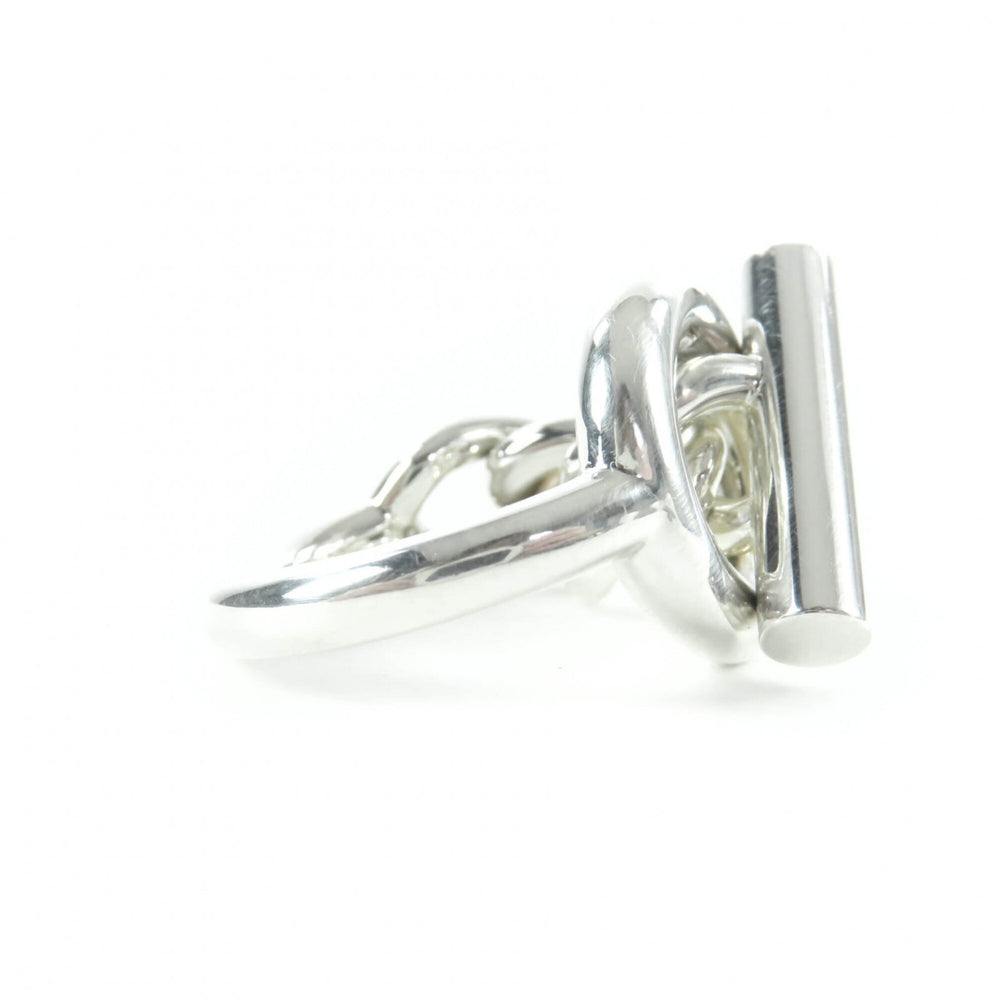 HERMES Croisette Ring, AG925, 2023 model, Silver, Size 51 (equivalent to Japanese size), with box, Made in Italy, Weight: 16.5g, Women's — Like New