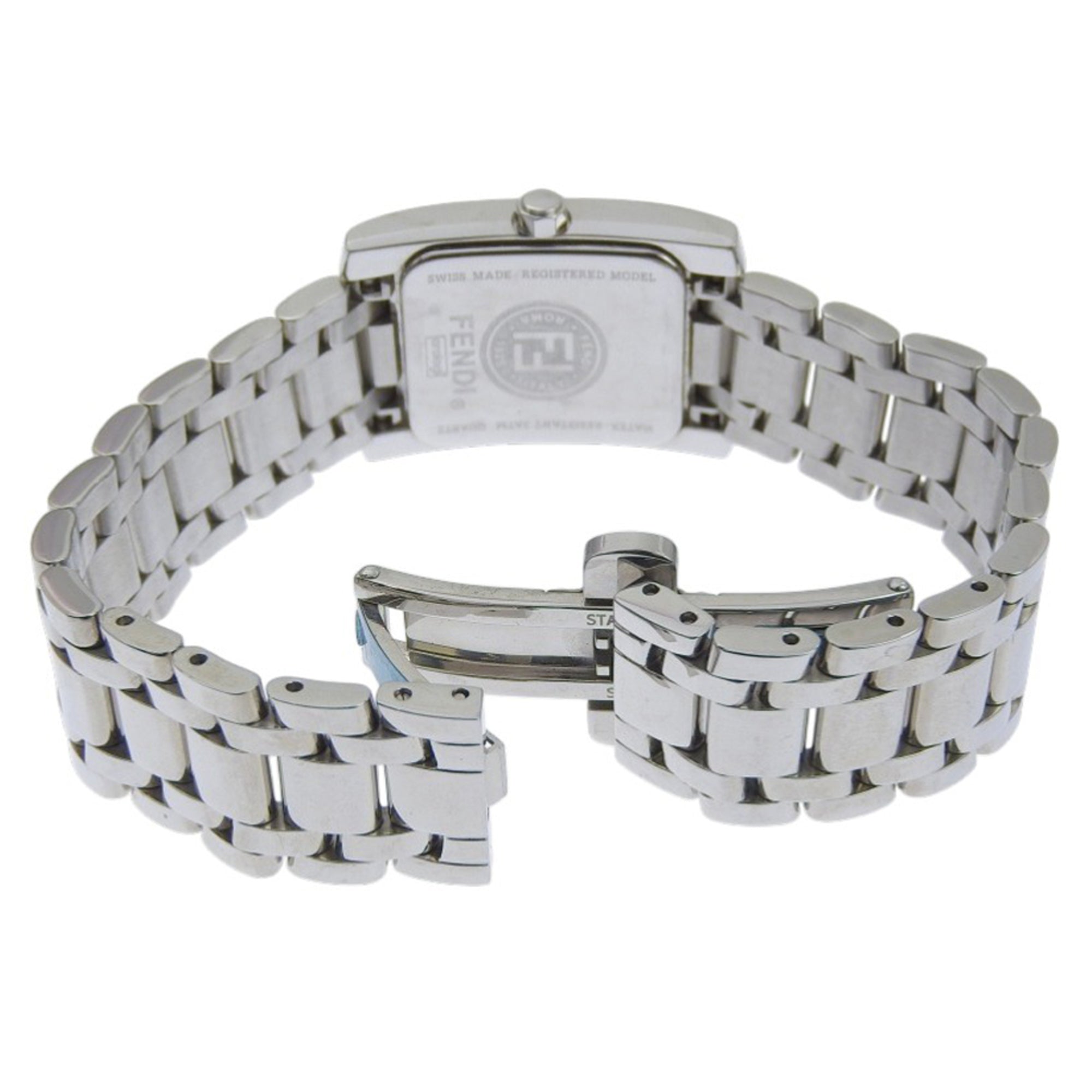 Fendi Olologi 7000L Stainless Steel Quartz Analog Watch with Black Dial - Women's — Good