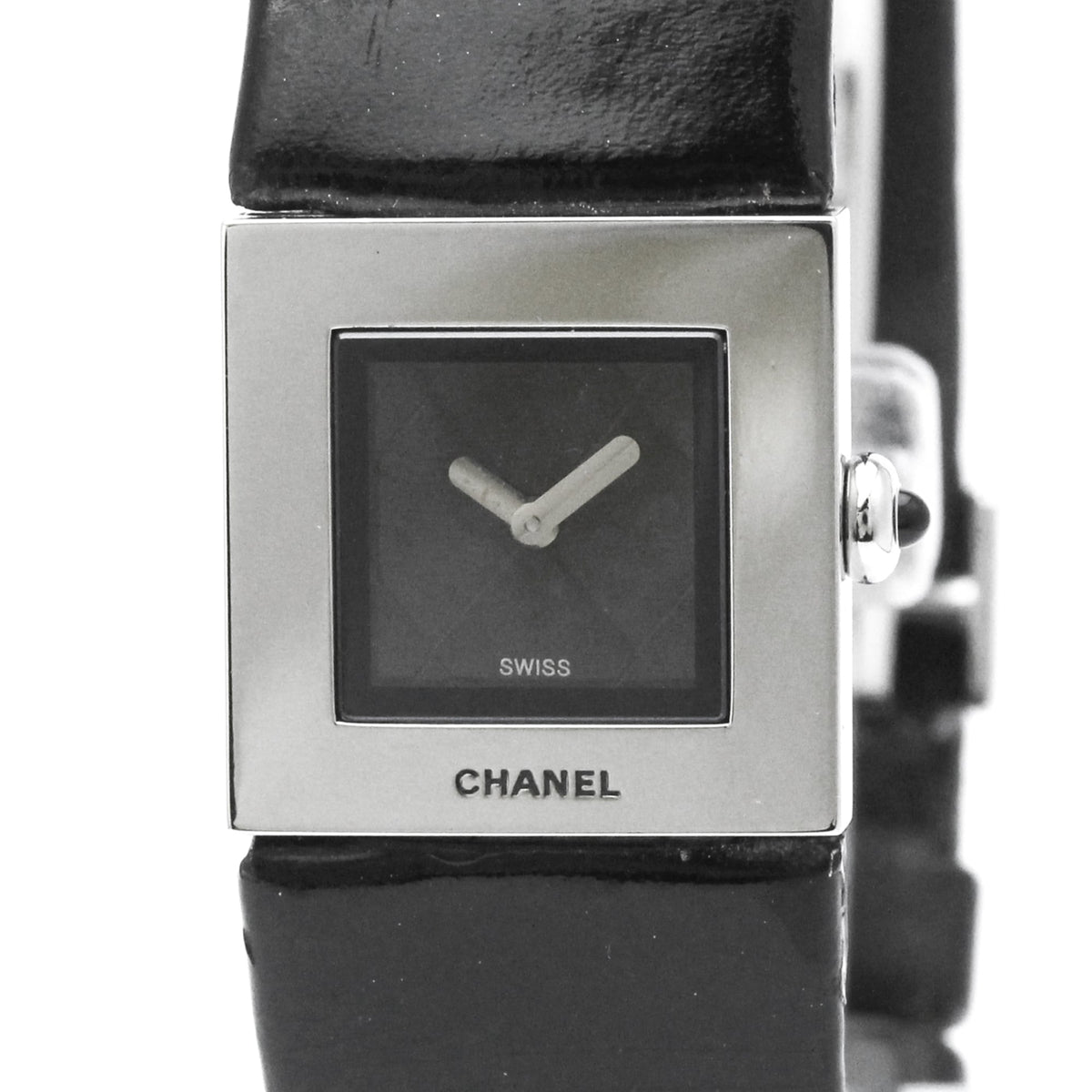 CHANEL Matelasse Steel Leather Quartz Ladies Watch H0116 Polished — Very Good