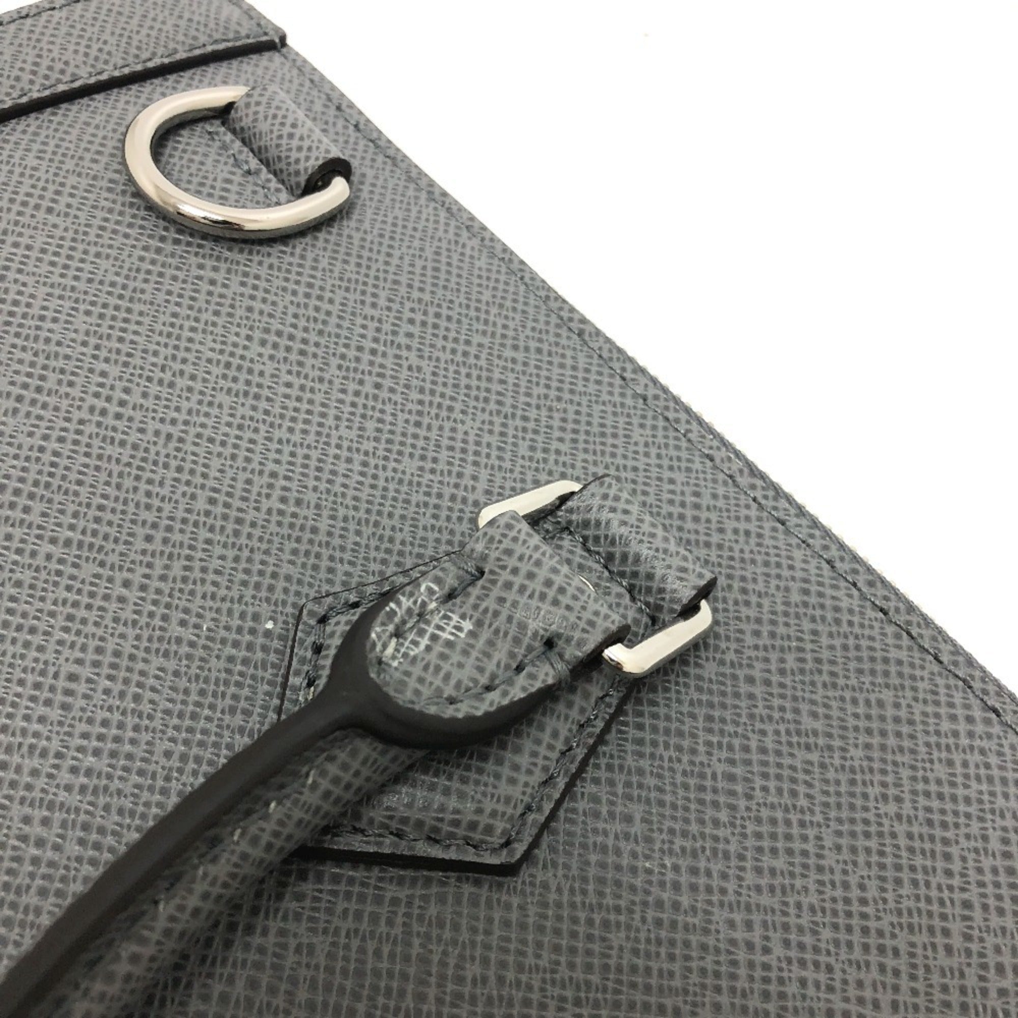 LOUIS VUITTON M30856 Taiga Slim Briefcase, 2-Way Bag, Shoulder Business Leather, Men's, Gracie Gray, Like New — Like New