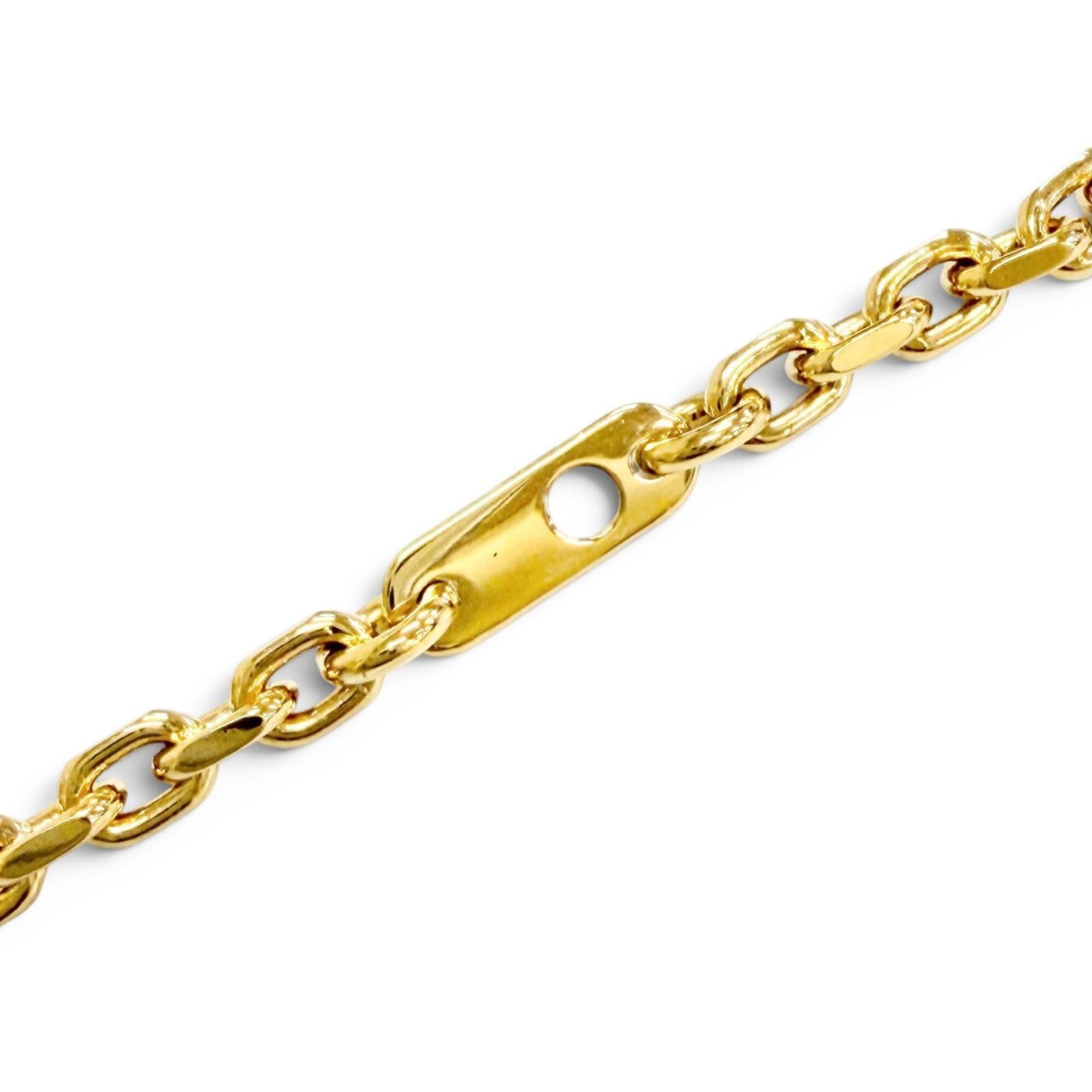 LOUIS VUITTON M02740 Chain LV Yours Monogram Flower Necklace Gold Made in Italy Men's Comes with Box and Dust Bag Highly Recommended ◎ — Like New
