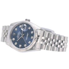ROLEX Datejust 10P Diamond 16234G Men's Watch 18K White Gold x Stainless Steel 40300 — Good