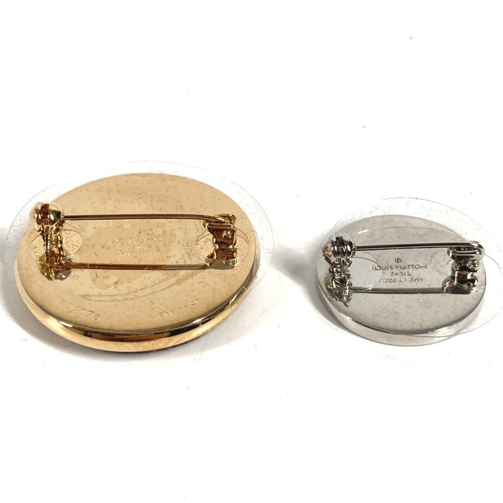 LOUIS VUITTON x Supreme Collaboration Monogram Box Logo Brooch Set (2 pieces) - Canvas Brown Red — Like New