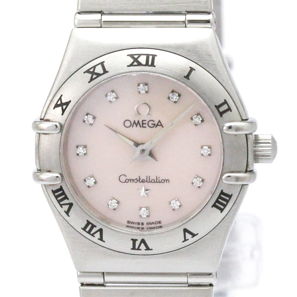 OMEGA Constellation Diamond Pink MOP Dial Quartz Watch 1562.65 Polished — Very Good