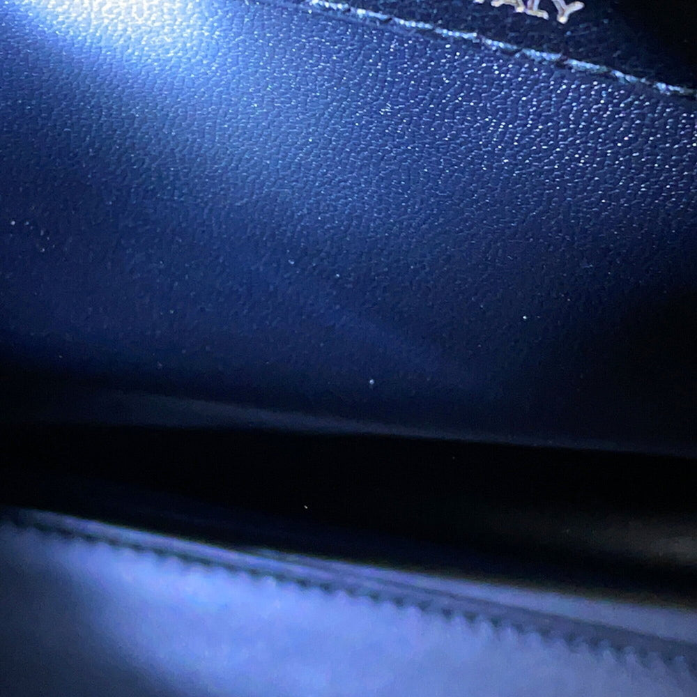 Christian Dior Macro Cannage Groove 25 Medium Calf Leather Handbag M1365UBOL 2-way Black for Women — Like New