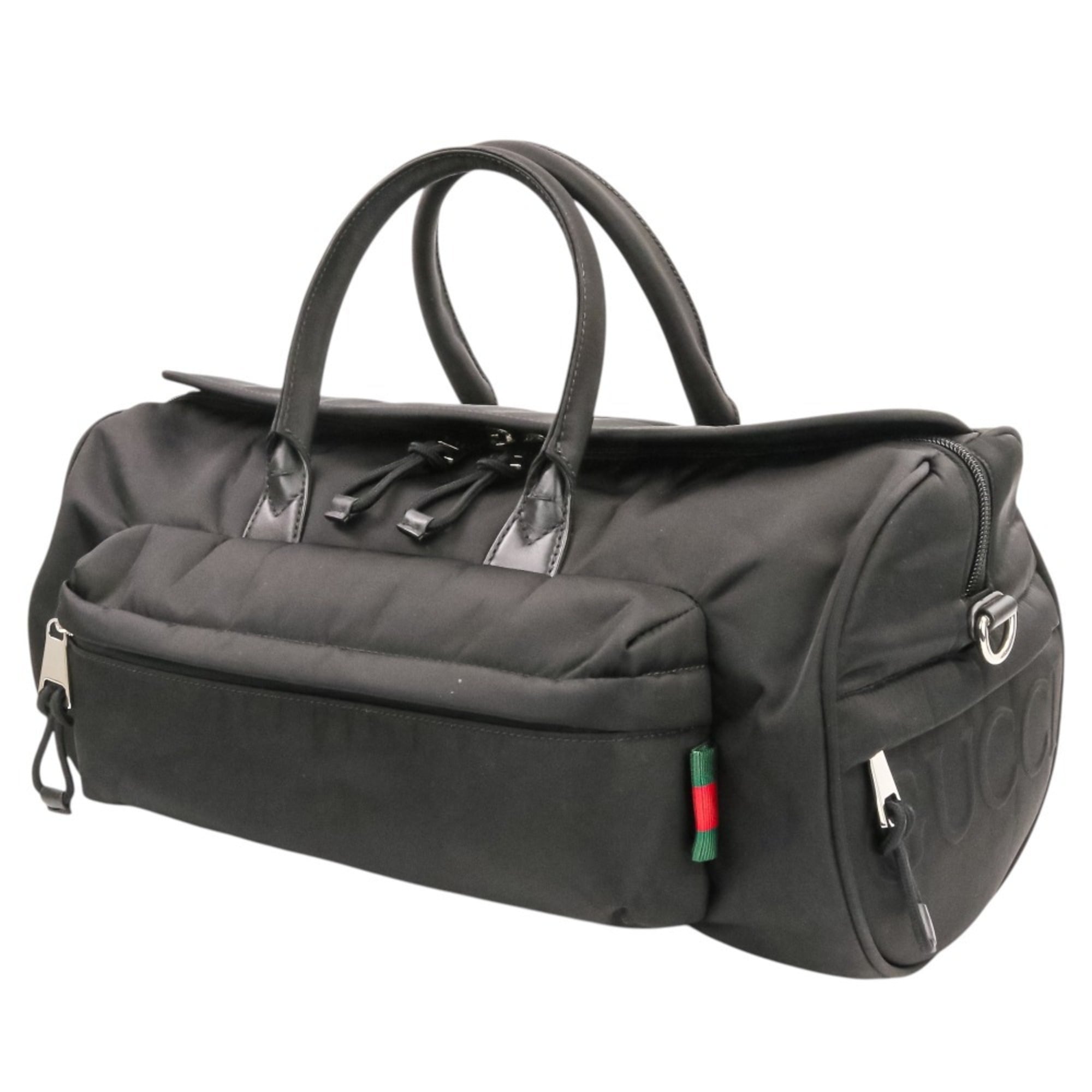 GUCCI Sherry Line Nylon 2-Way Boston Bag 800185 Black (Men's & Women's) — Like New