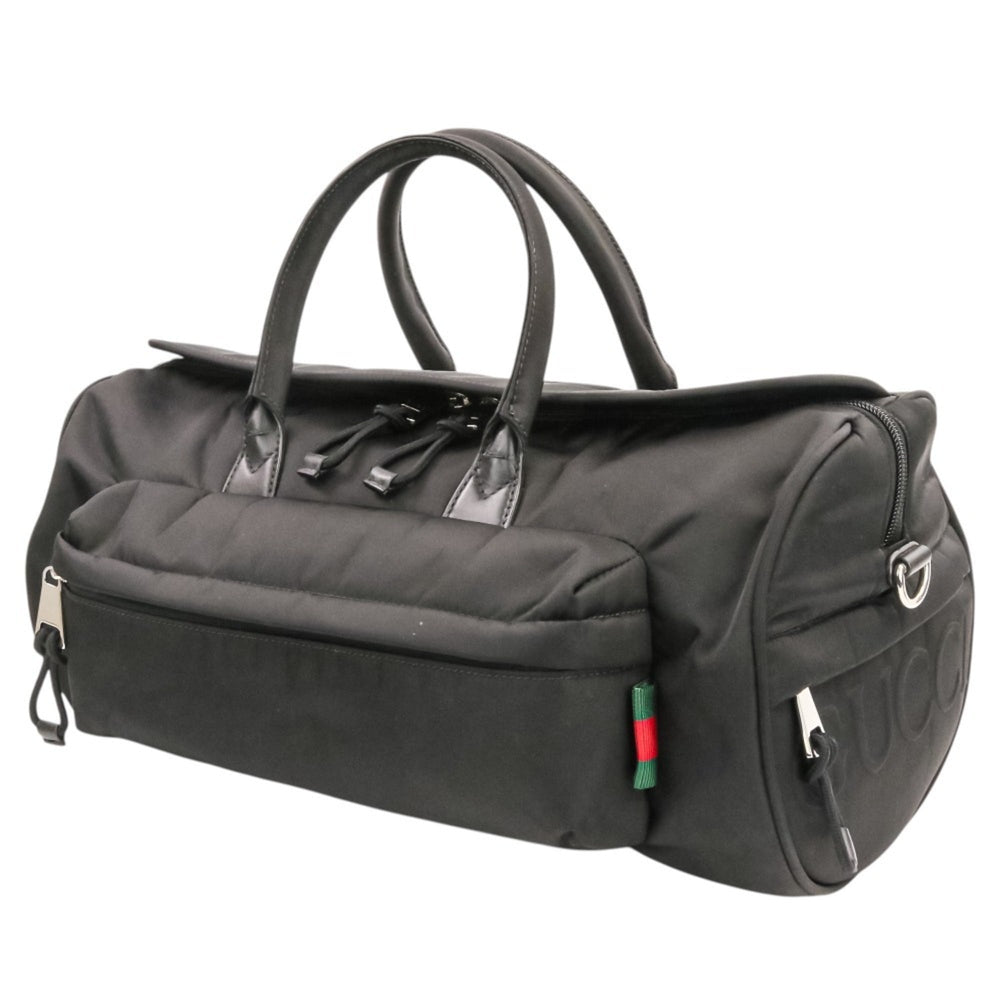GUCCI Sherry Line Nylon 2-Way Boston Bag 800185 Black (Men's & Women's) — Like New