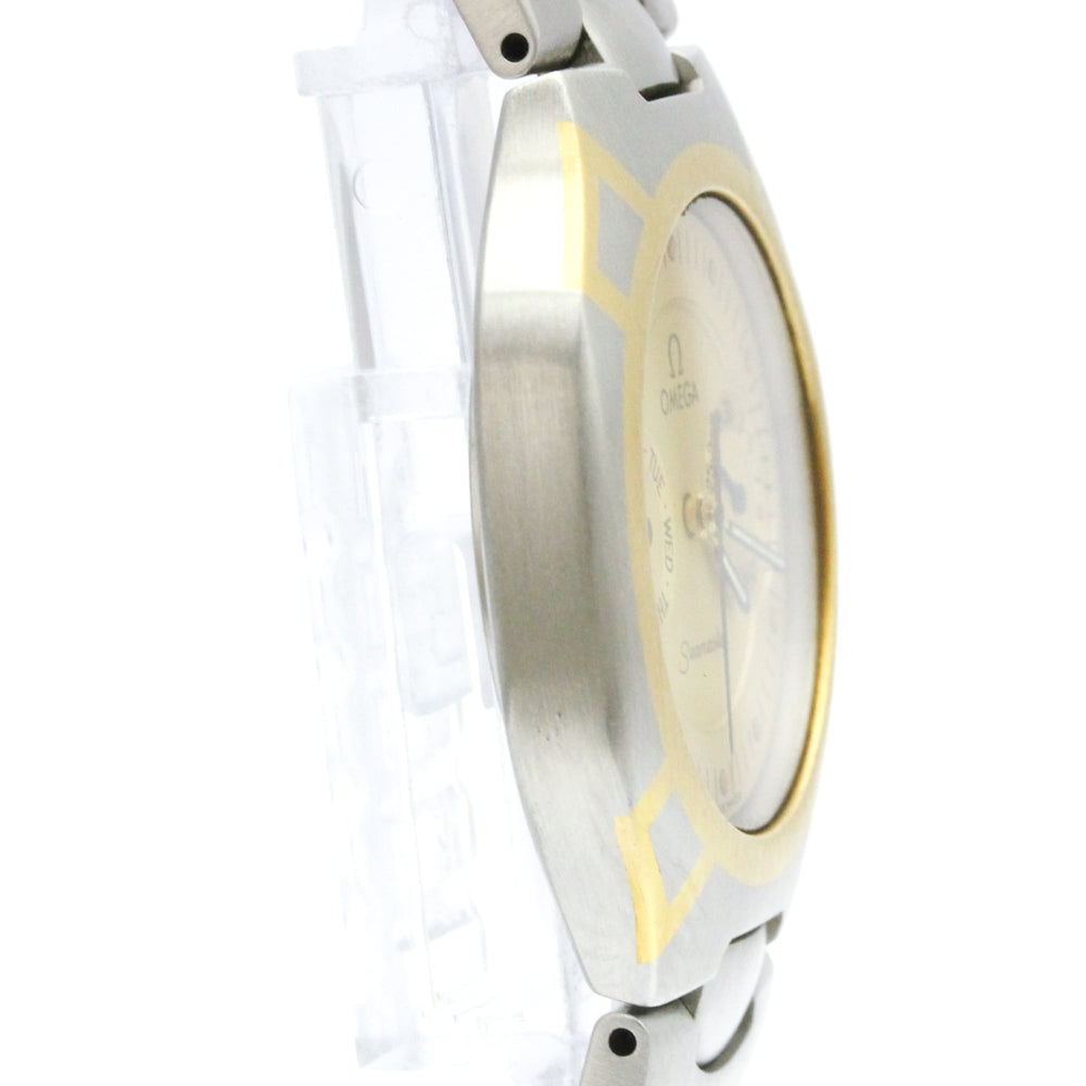 OMEGA Seamaster Polaris Day Date 18K Gold Steel Watch 396.1022 Polished — Very Good