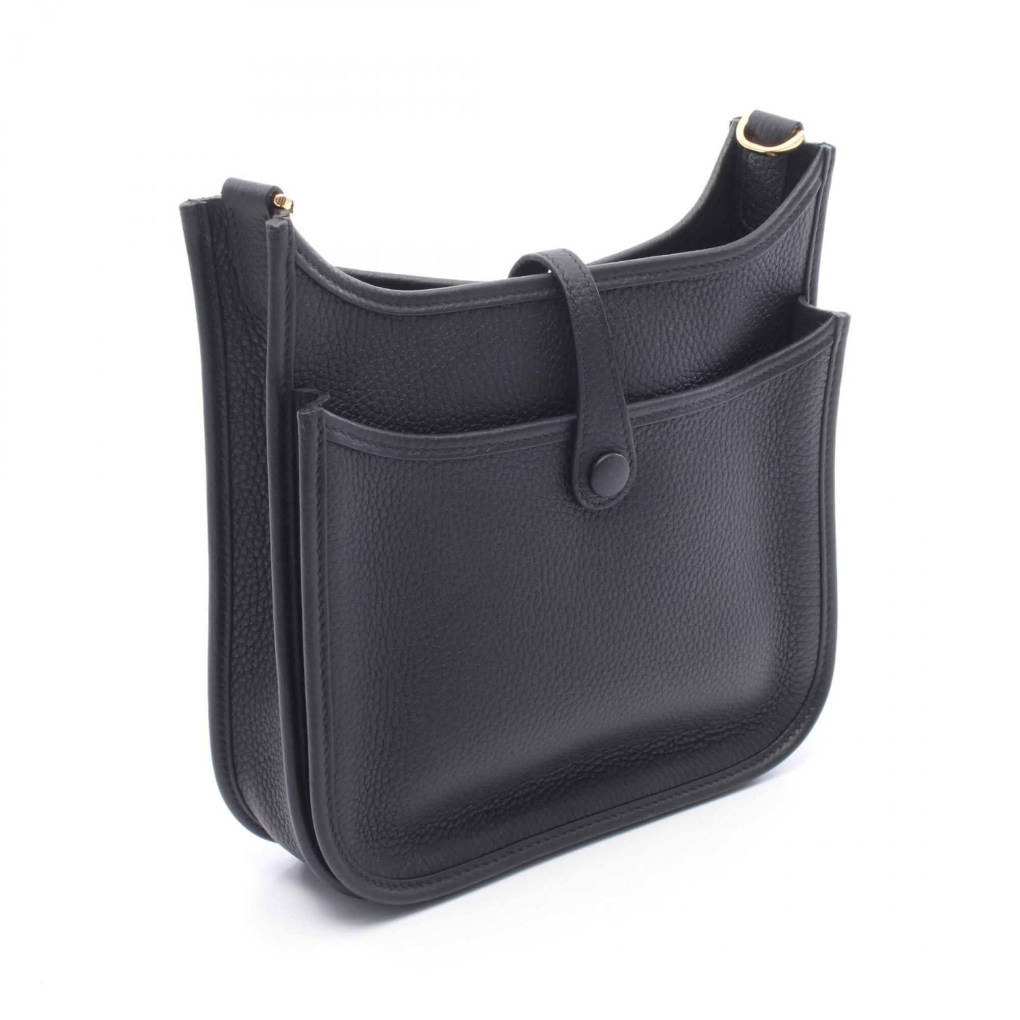 Hermes Evelyne 23 Shoulder Bag/Handbag, Leather, Taurillon Clemence, Women's, Black — New - Store Return
