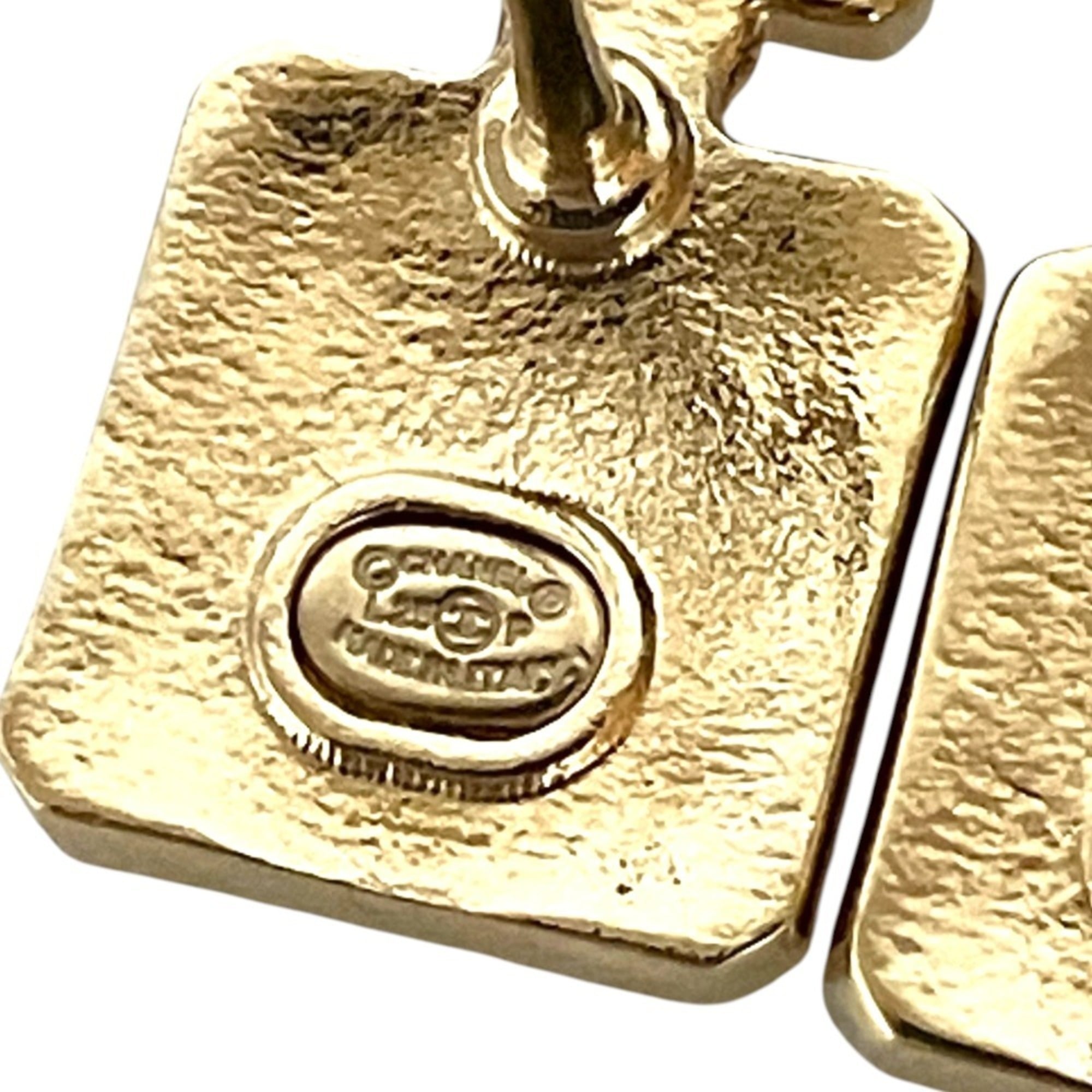 CHANEL L25P Perfume Bottle Motif Stud Earrings, White, Women's — Like New