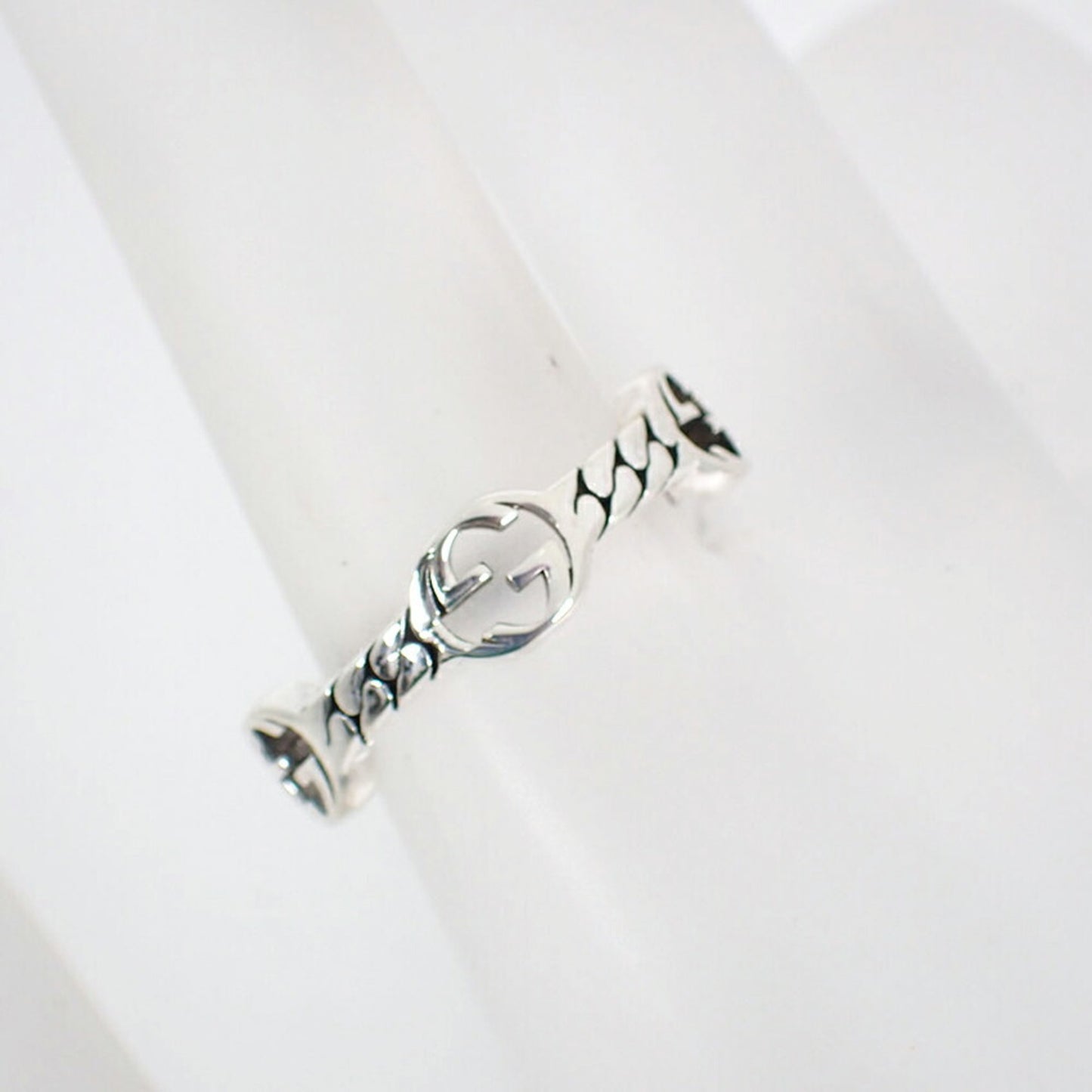 GUCCI 925 Interlocking G Ring, size 13