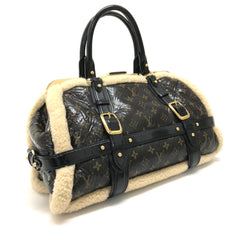 Louis Vuitton M95574 Monogram-Shearing Bag Duffle Bag Hand Bag Marron Brown — Like New