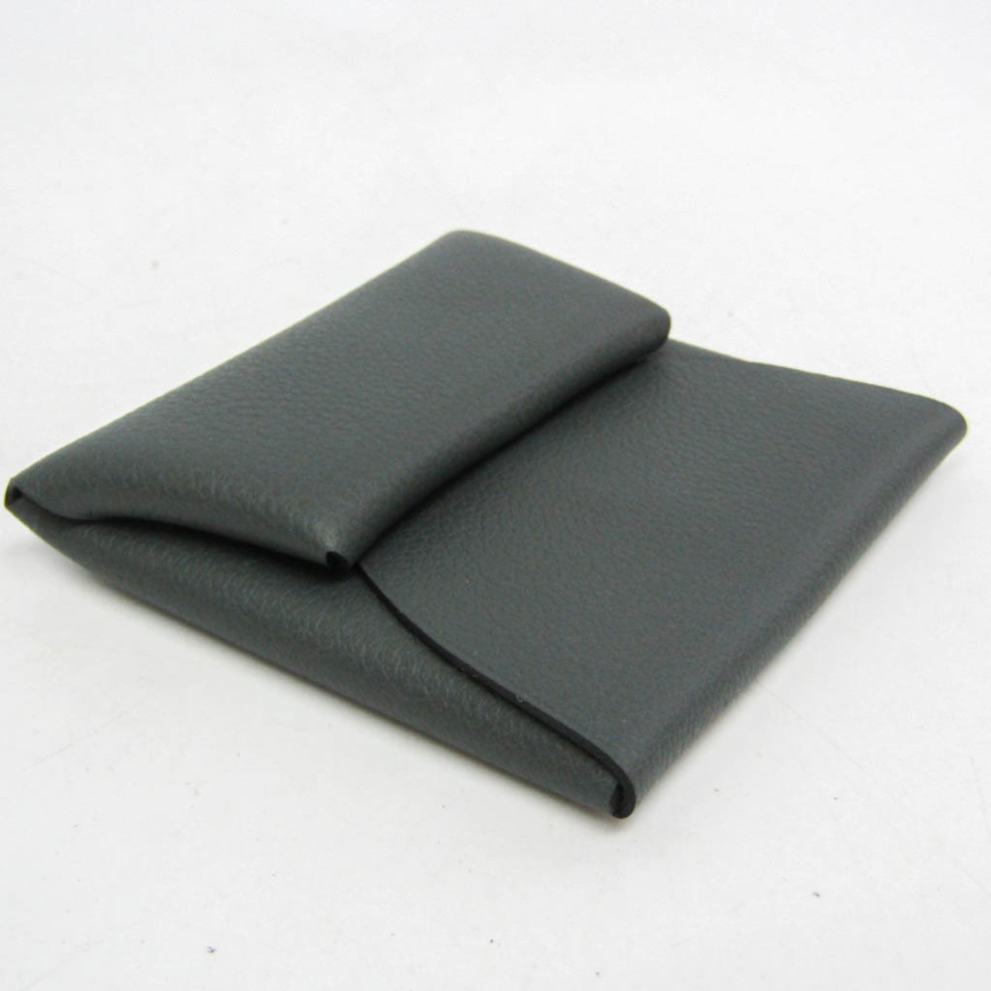 Hermes Bastia Men,Women  Evercolor Leather Coin Purse/coin Case Gray