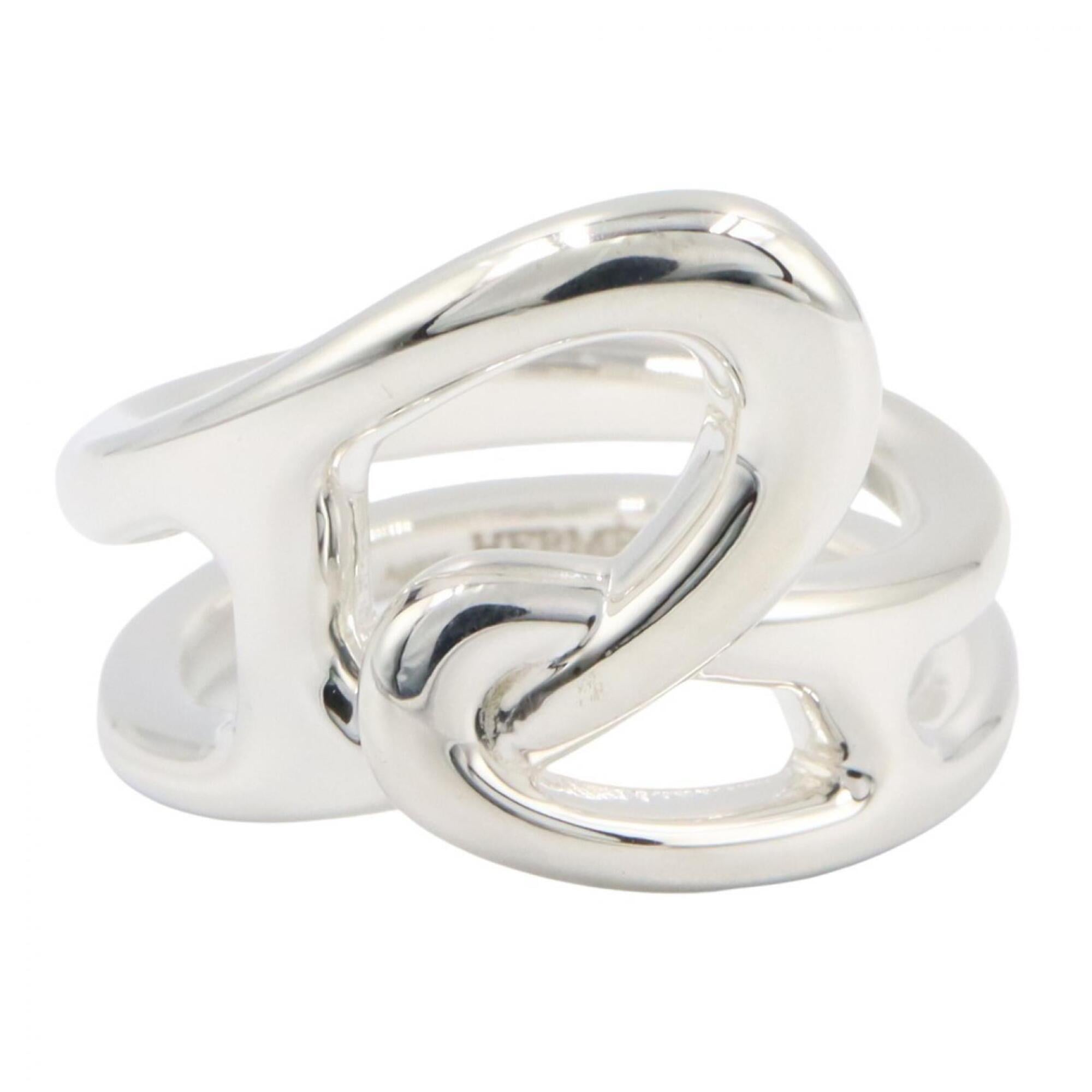 Hermes Chaine d'Ancre Punk Ring - Sterling Silver 925 Women's Ring/Finger Tone — Like New